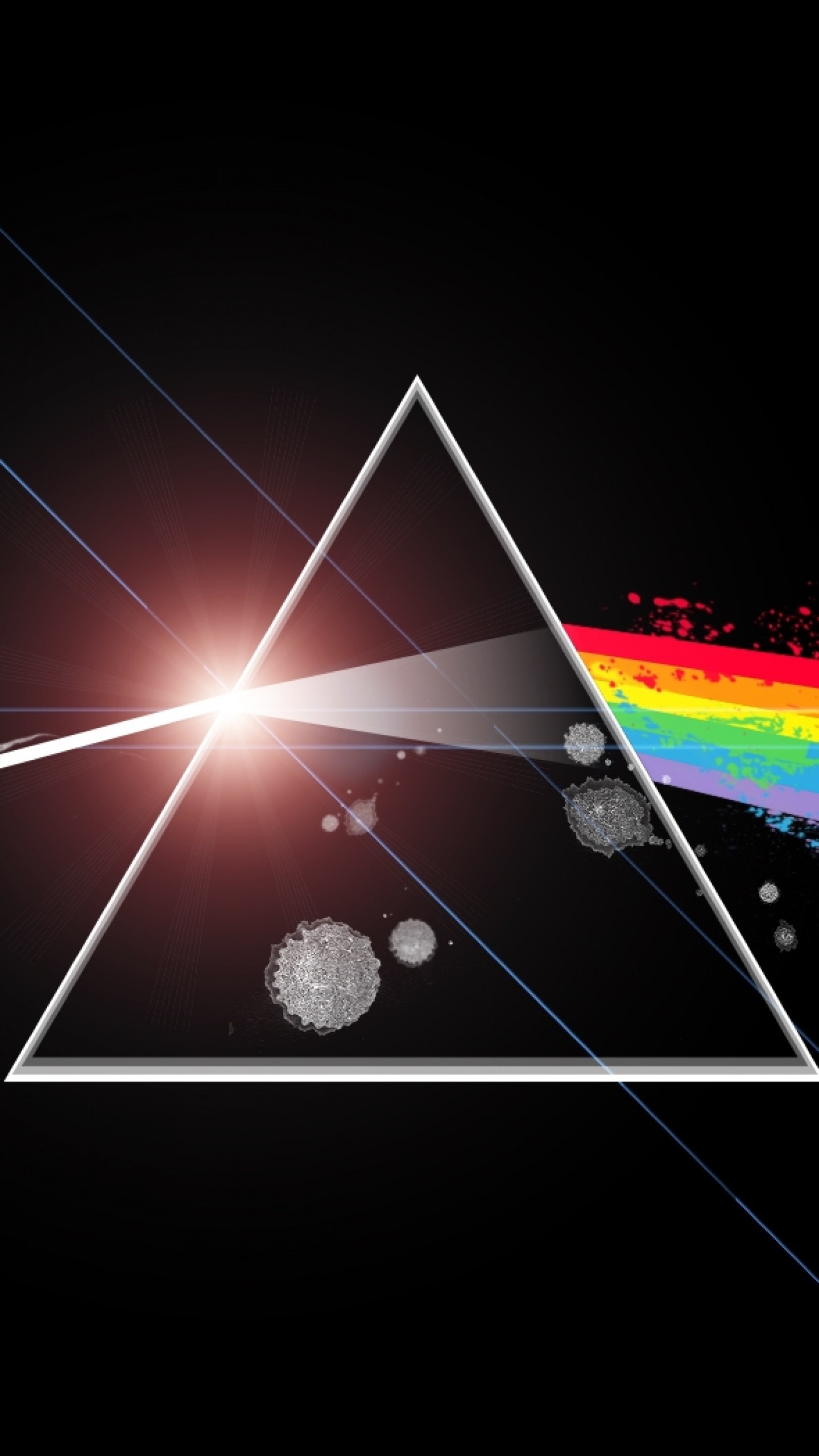1440x2560 Preview wallpaper pink floyd, light, triangle, rainbow, graphics 
