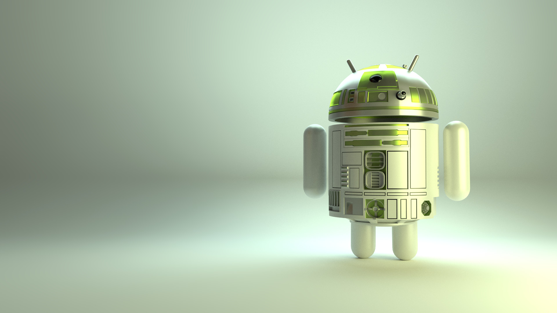 1920x1080 ... Android Robot, R2-D2 Style by ILikePixels