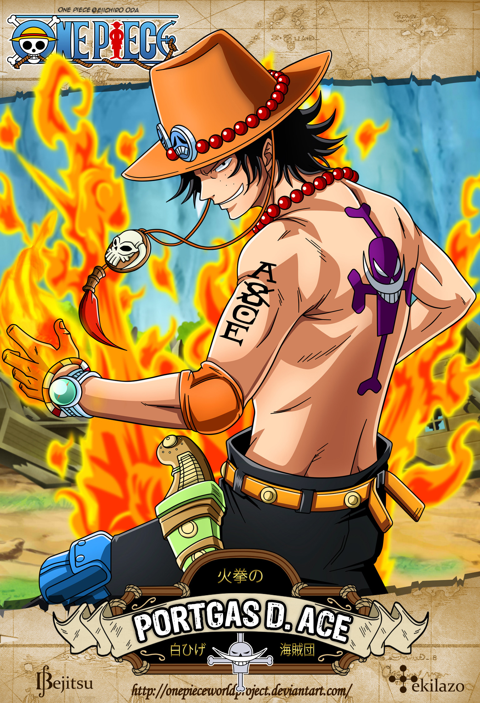 1537x2252 Tags: Anime, Onepieceworldproject, ONE PIECE, Portgas D. Ace, deviantART,