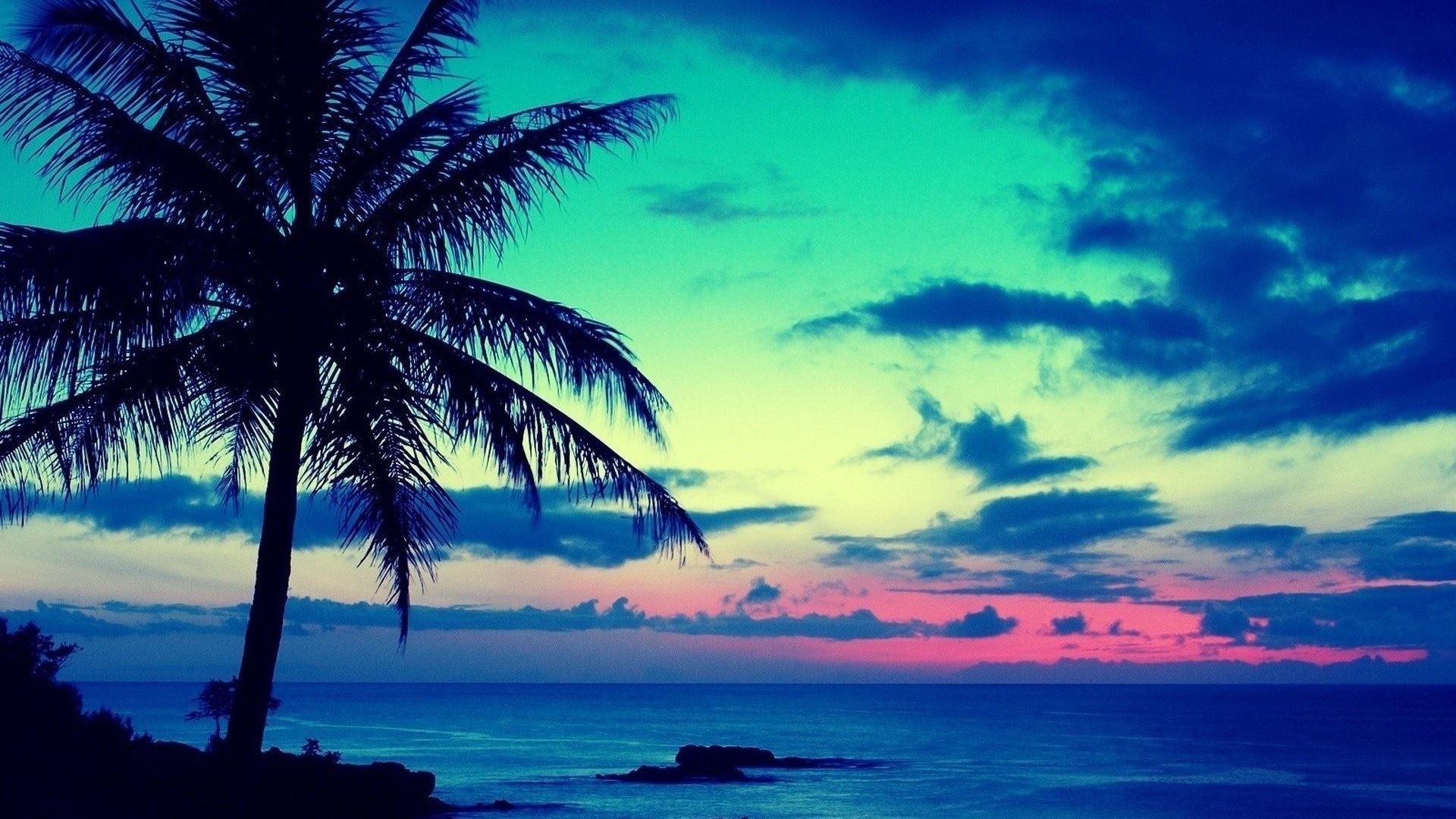 1920x1080 Blue Sun Ocean Rise Nature Beauty Sunrise Beach Live Wallpaper Windows 7 -  1920x1200