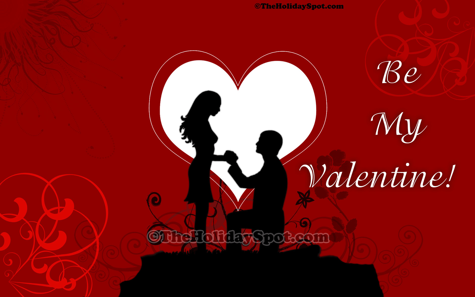 1920x1200 Valentine's Day wallpaper themed with proposal