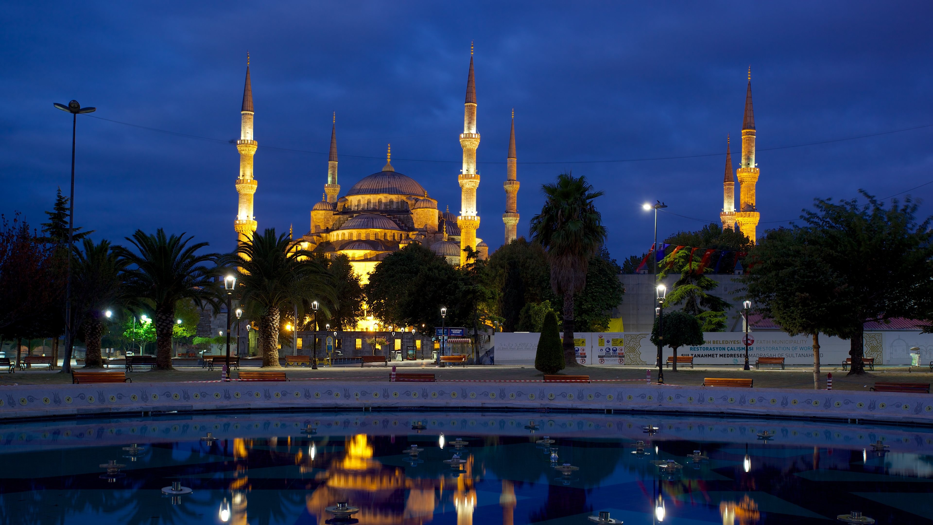 3840x2160 4K HD Wallpaper: Blue Mosque (Sultan Ahmed Mosque)