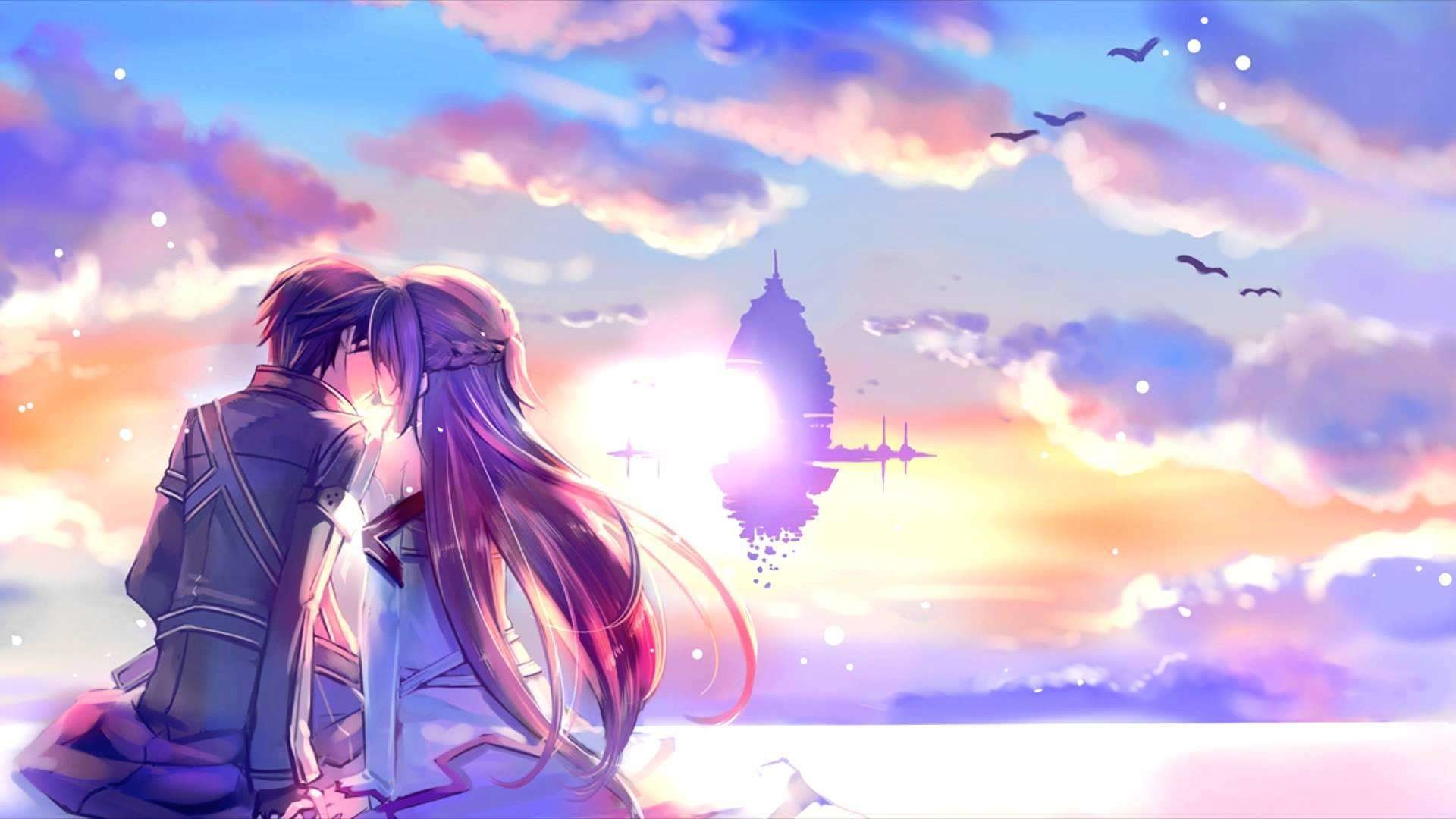 1920x1080 Beautiful Anime Couple Wallpaper HD Images – One HD Wallpaper . ...