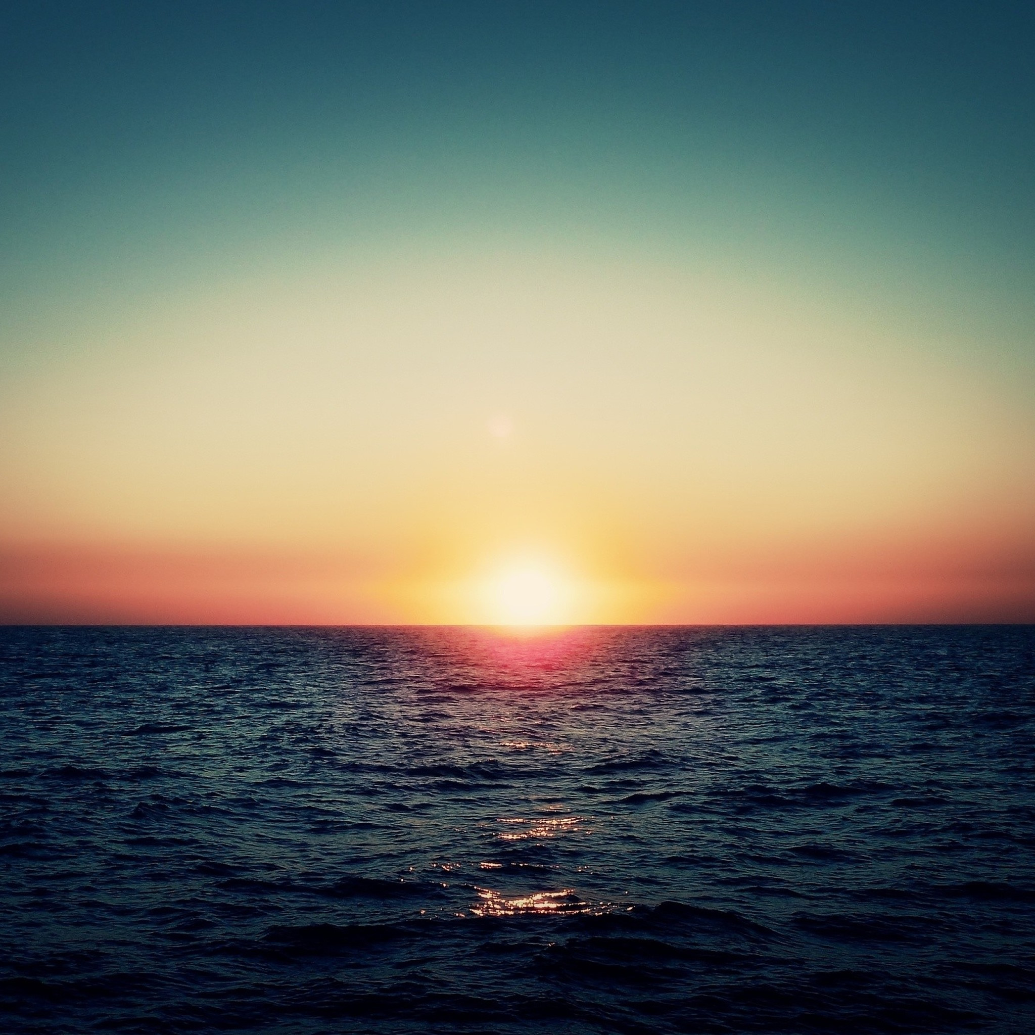 2048x2048 Ocean Sunset iPad Wallpaper And Background