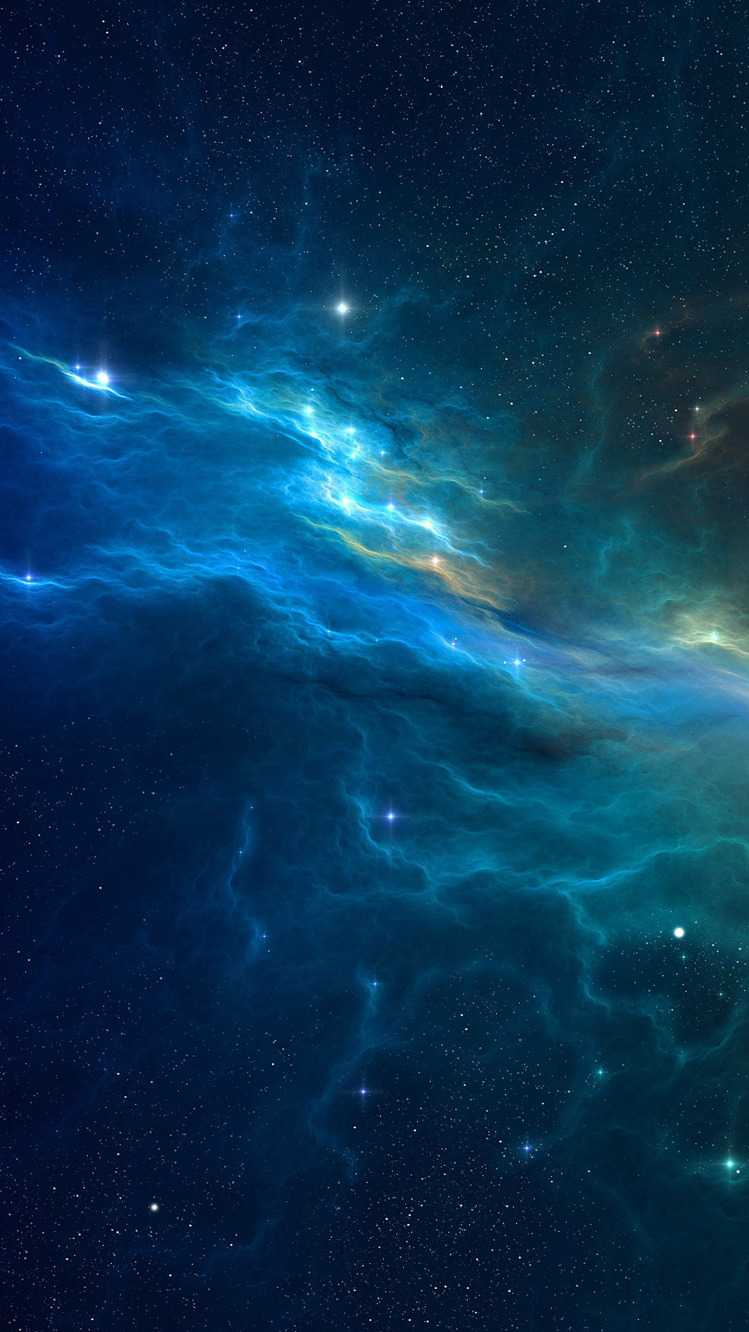 1080x1920 Space War Blue Storm Star Illust #iPhone #7 #wallpaper