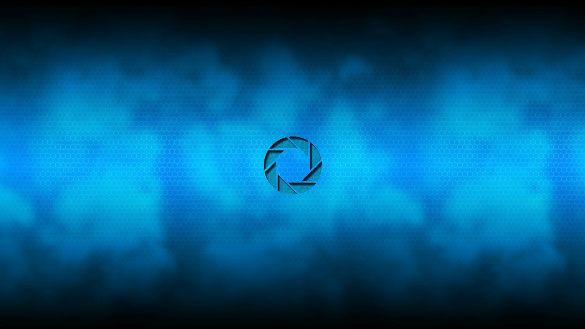 1920x1080 Logo Aperture Science, blue background