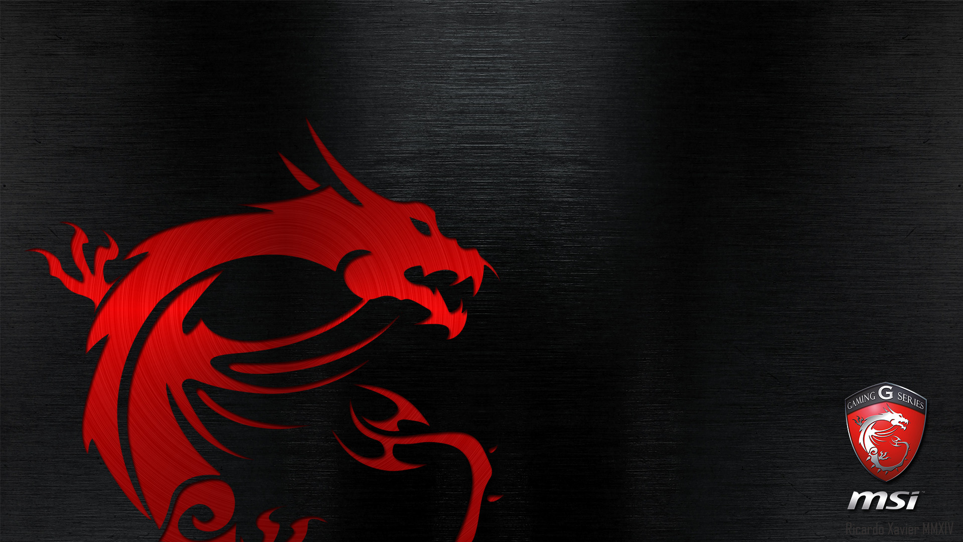 1920x1080 MSI Gaming Wallpaper - red dragon emobossed (1920Ã1080)