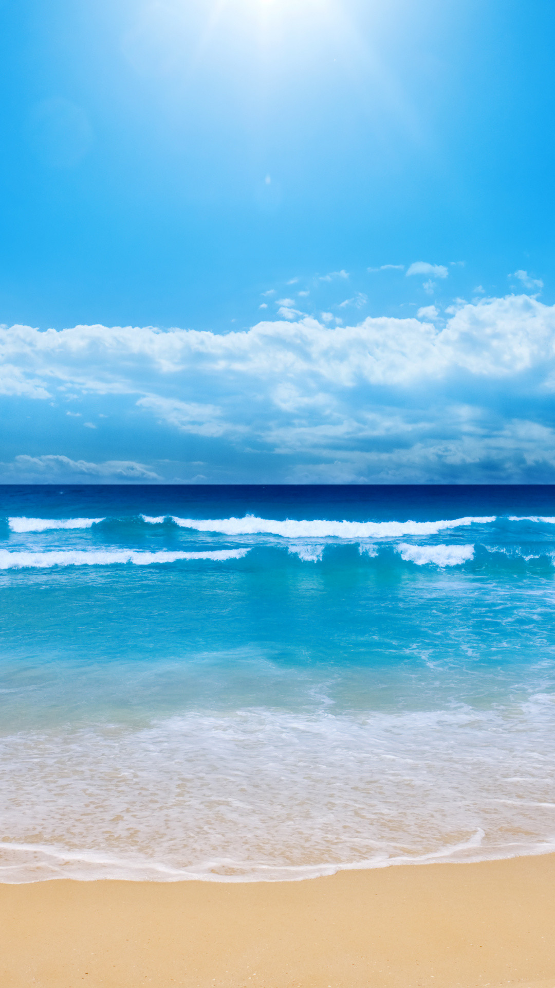 1080x1920  wallpaper caribbean, wind wave, wave, shore, ocean waves beach