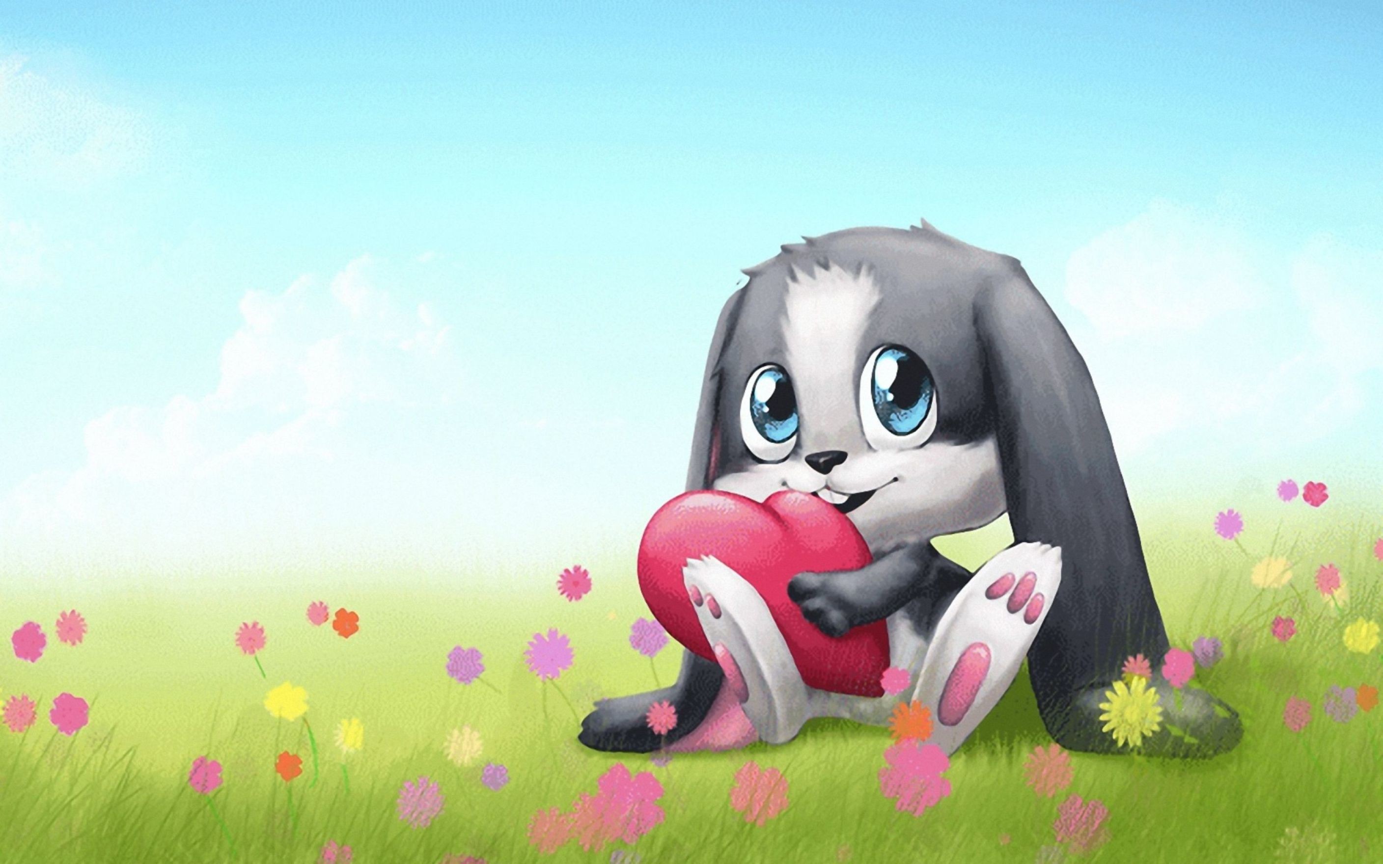 2816x1760 Cute Bunny Cartoon HD for Windows 8 Wallpaper