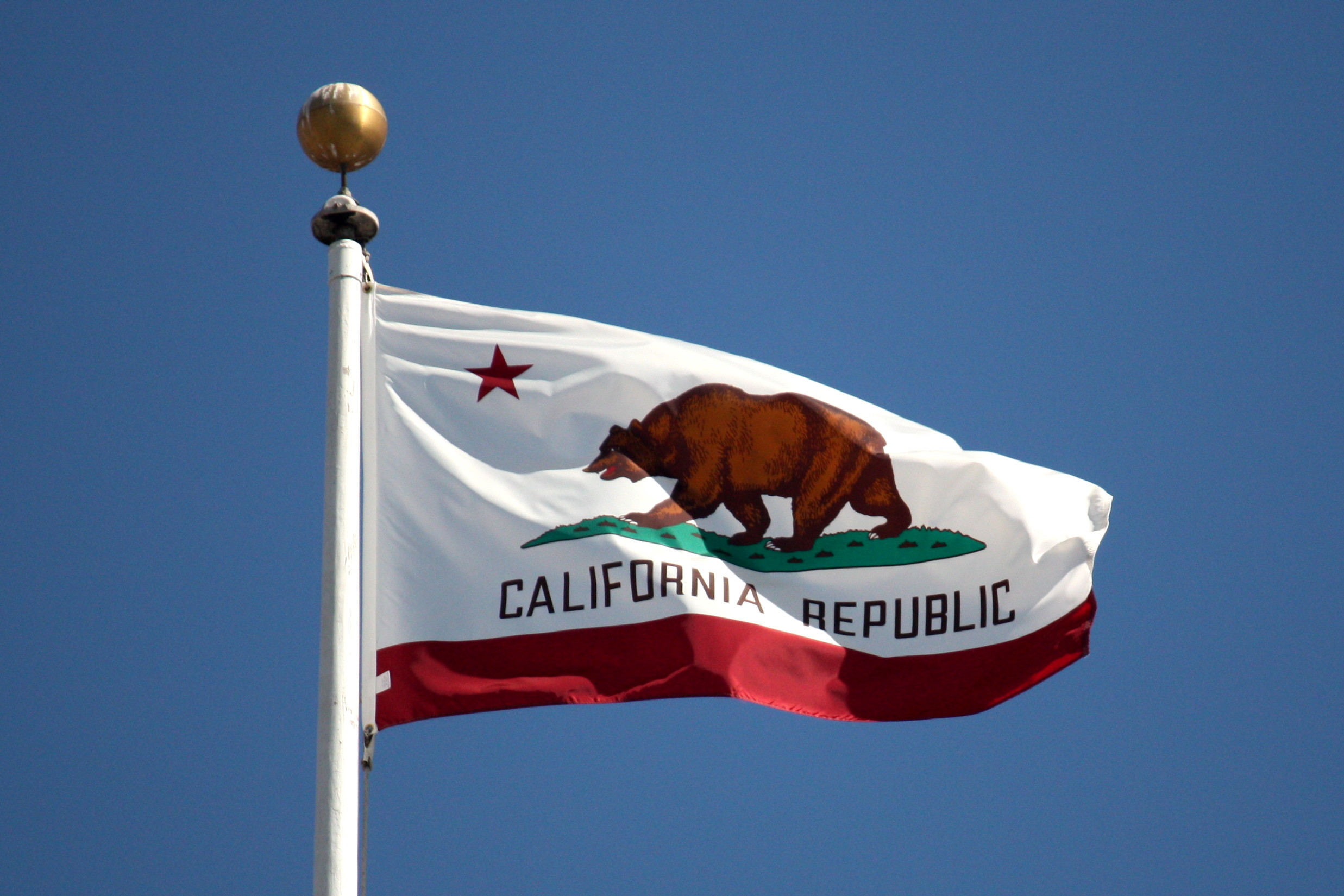 2474x1650 California Flag Pole Wallpaper
