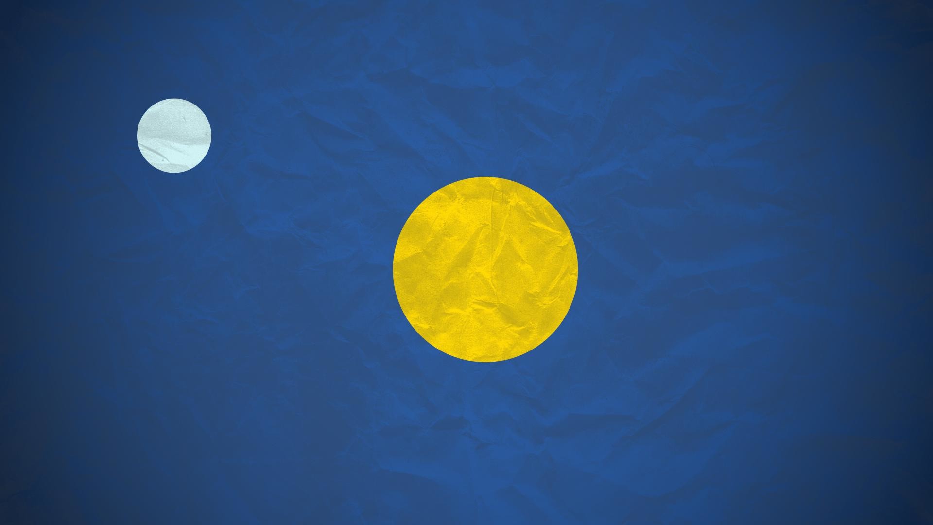 1920x1080 My first attempt at a minimalist wallpaper: The Sun and the Moon  [] ...