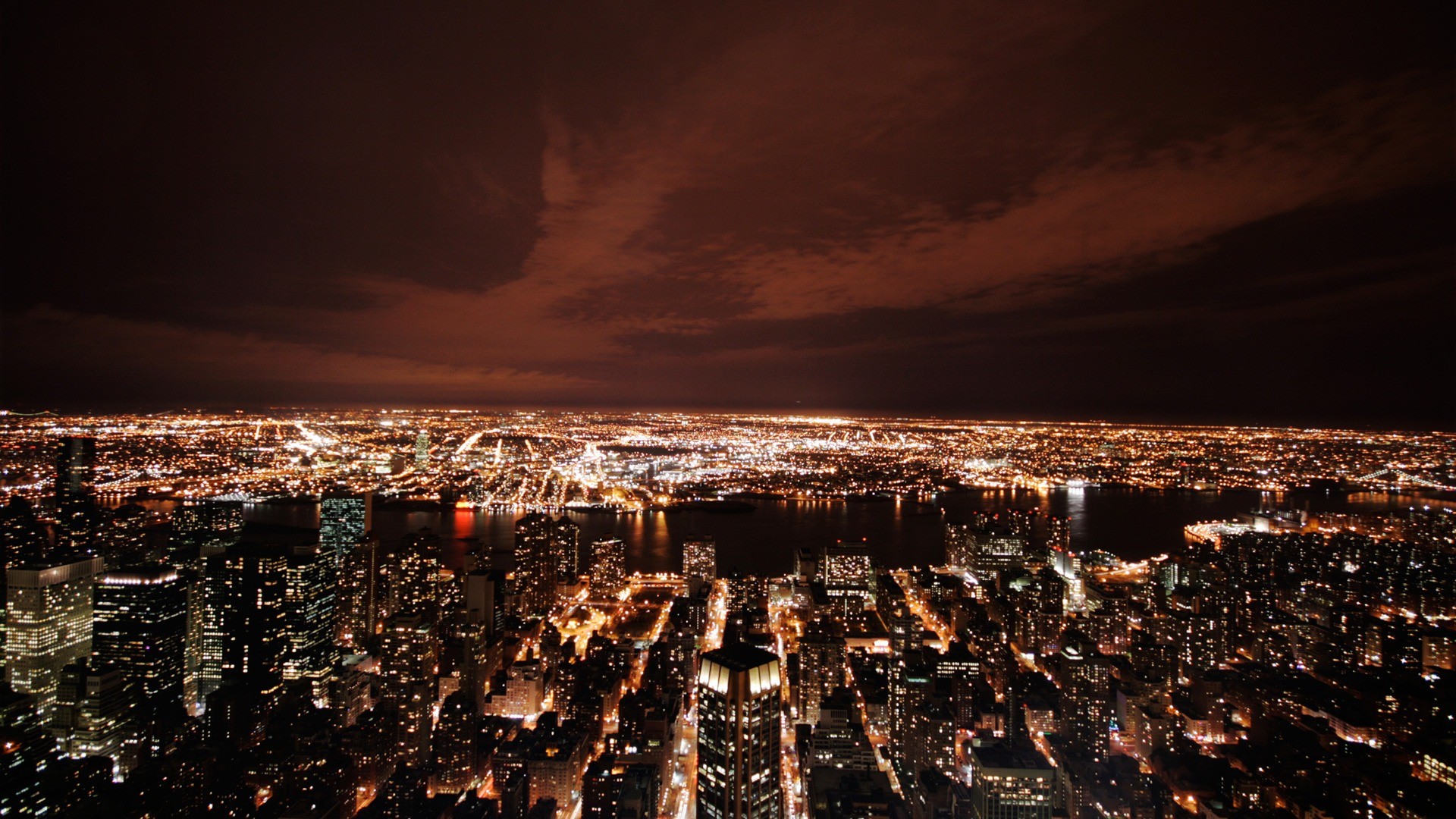 1920x1080 New York at night Wallpaper United States World Wallpapers