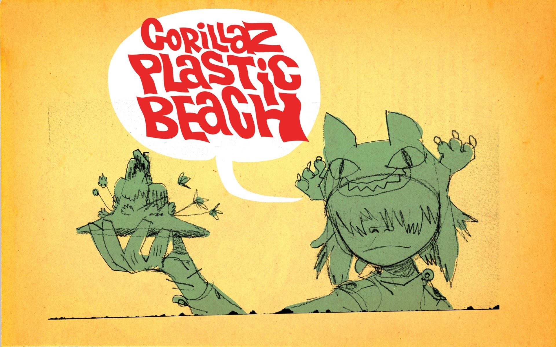 1920x1200 Gorillaz, Jamie Hewlett, Noodle, Plastic Beach Wallpapers HD / Desktop and  Mobile Backgrounds