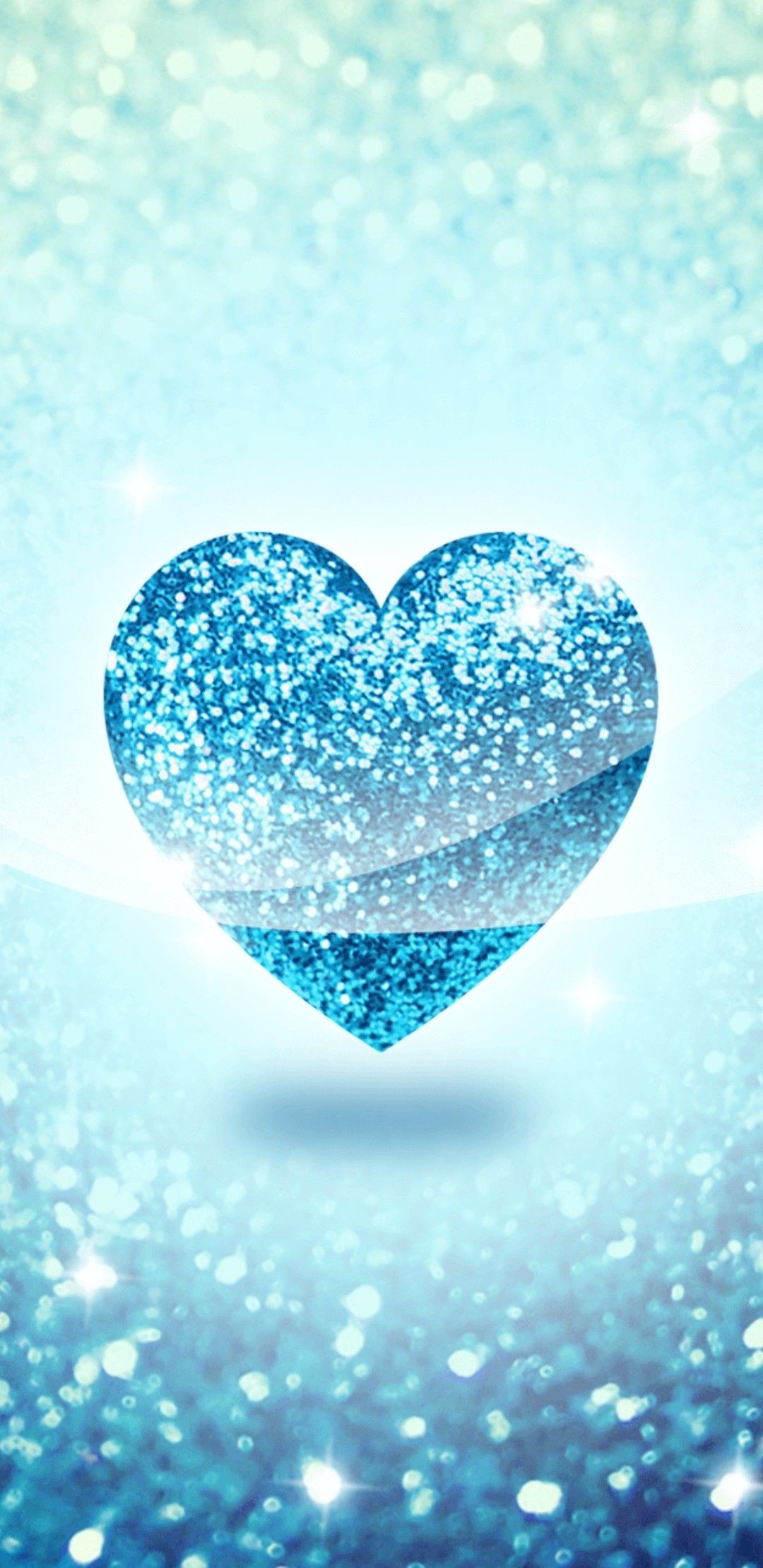 1080x2220 Blue heart wallpaper
