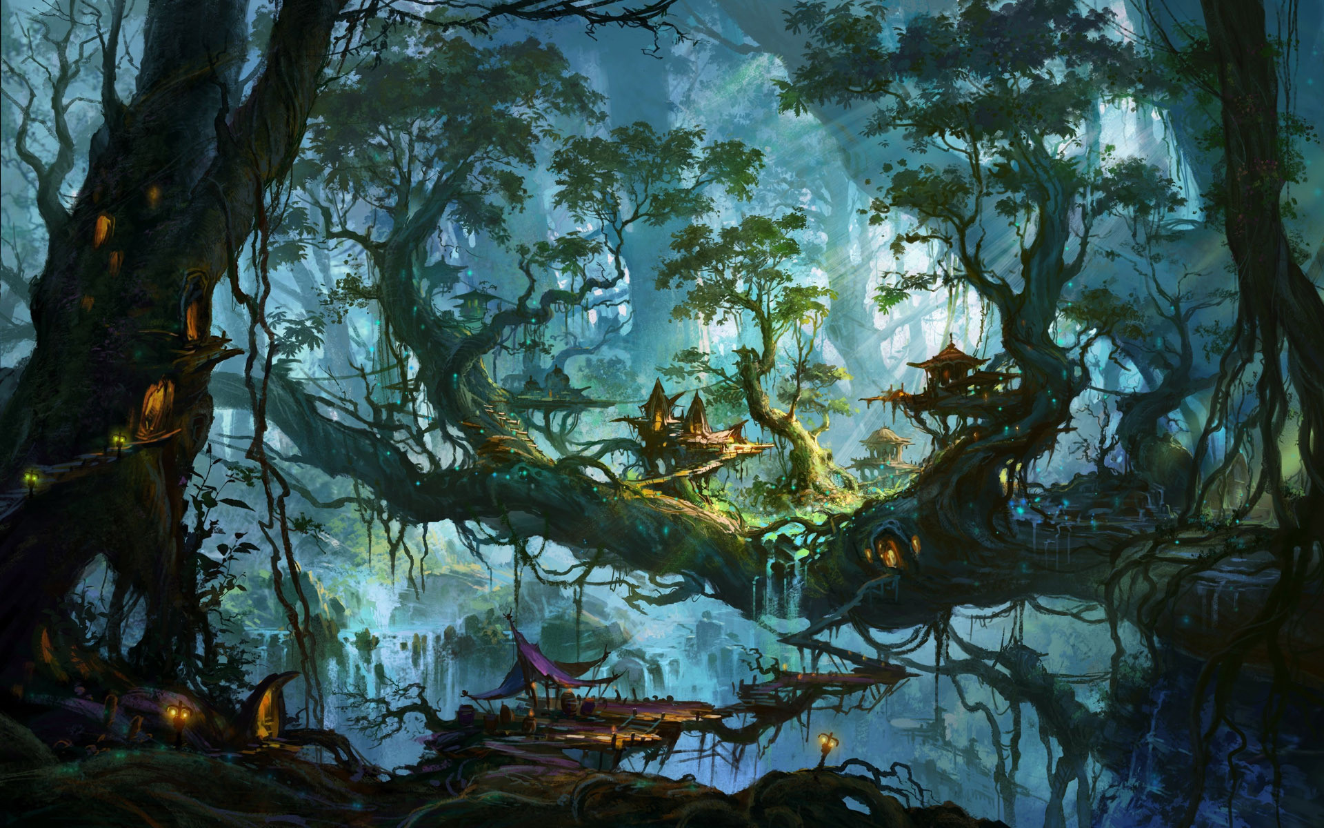 1920x1200 Enchanted Forest Wallpapers HD For Desktop.
