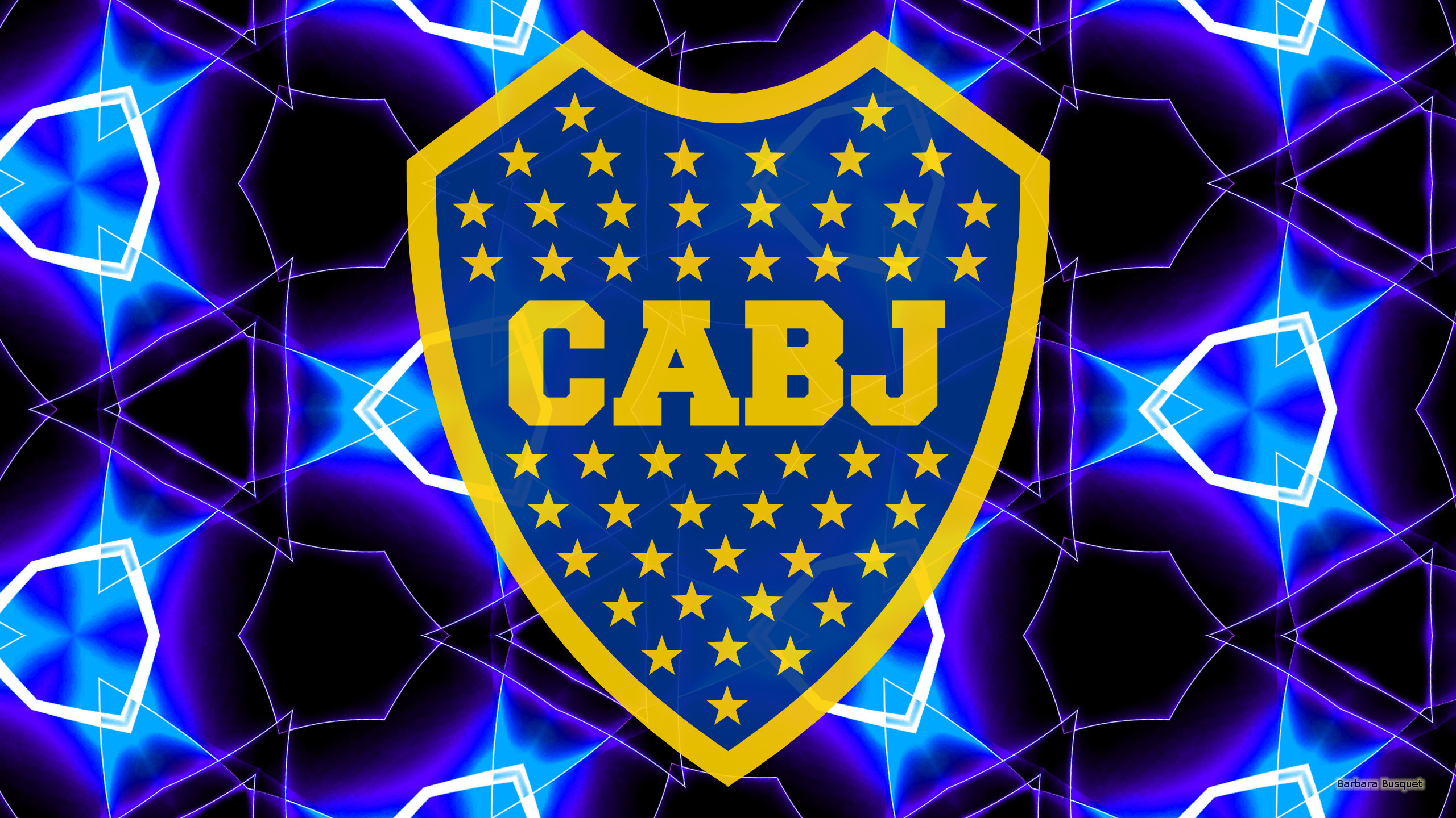 2560x1440 Dark CA Boca Juniors logo wallpaper