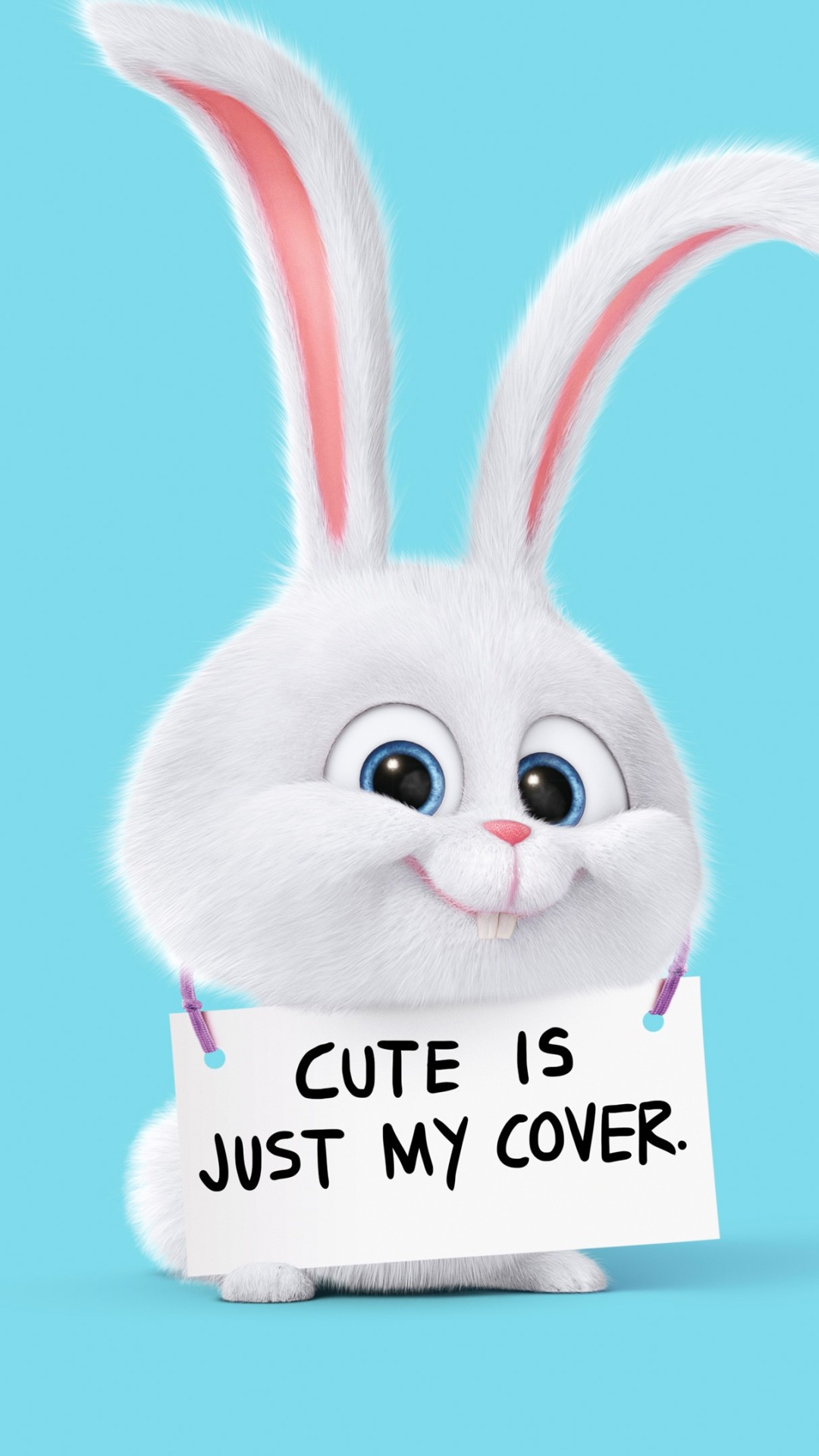 1080x1920 Cute Is Just My Cover Rabbit Android Wallpaper