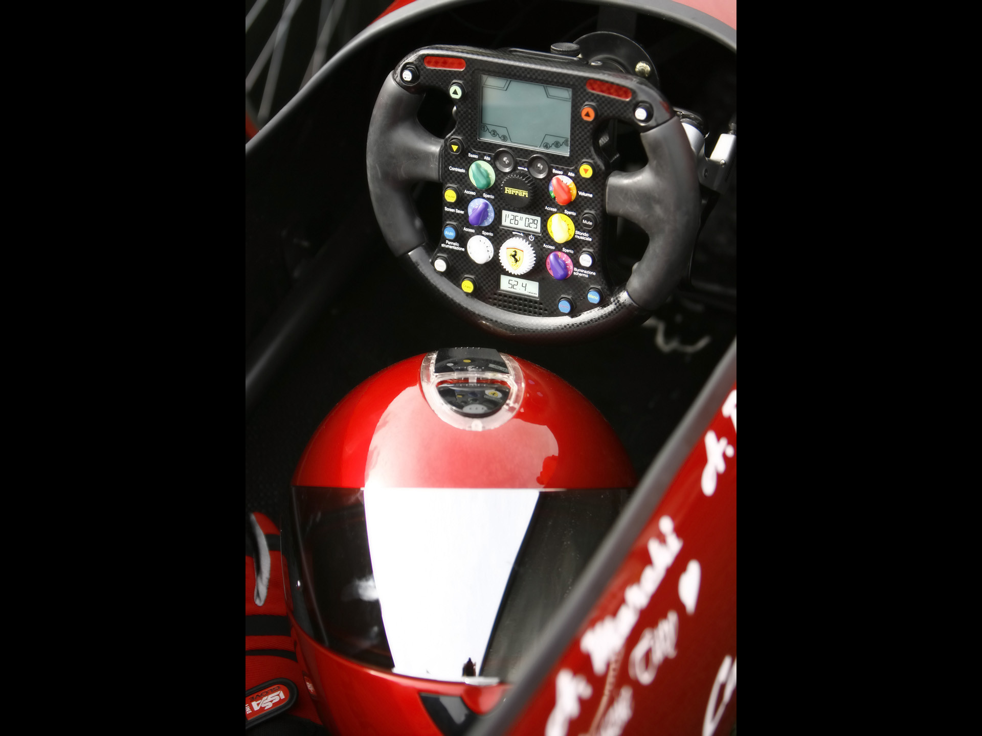 1920x1440 2008 Scuderia Ferrari XFX Soapbox Racer - Steering Wheel -  -  Wallpaper