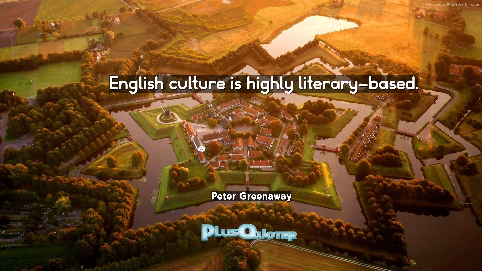 1920x1080 Download Wallpaper with inspirational Quotes- "English culture is highly  literary-based."