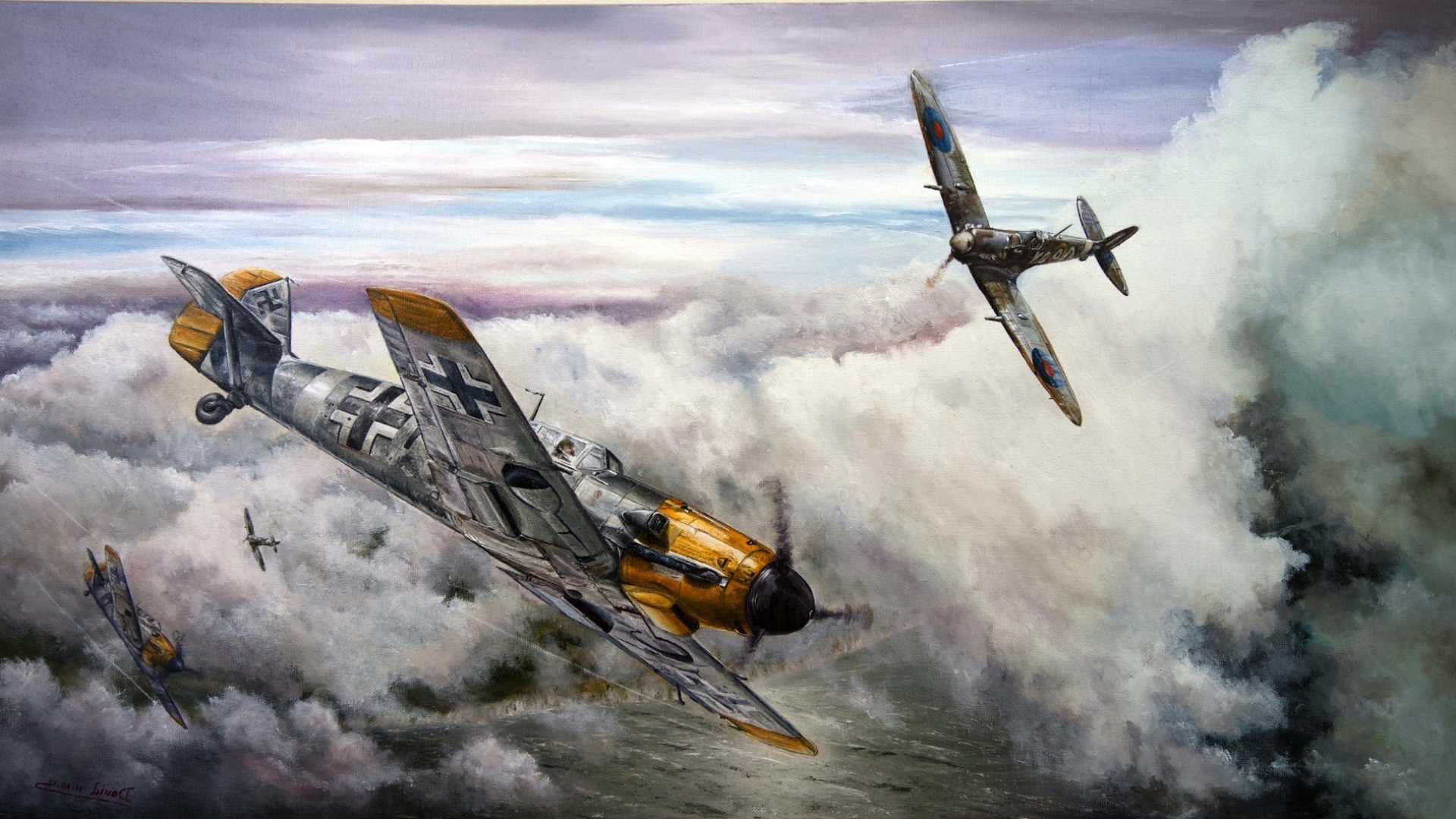 1920x1080 Messerschmitt, Messerschmitt Bf 109, World War II, Germany, Military  Aircraft, Luftwaffe Wallpapers HD / Desktop and Mobile Backgrounds