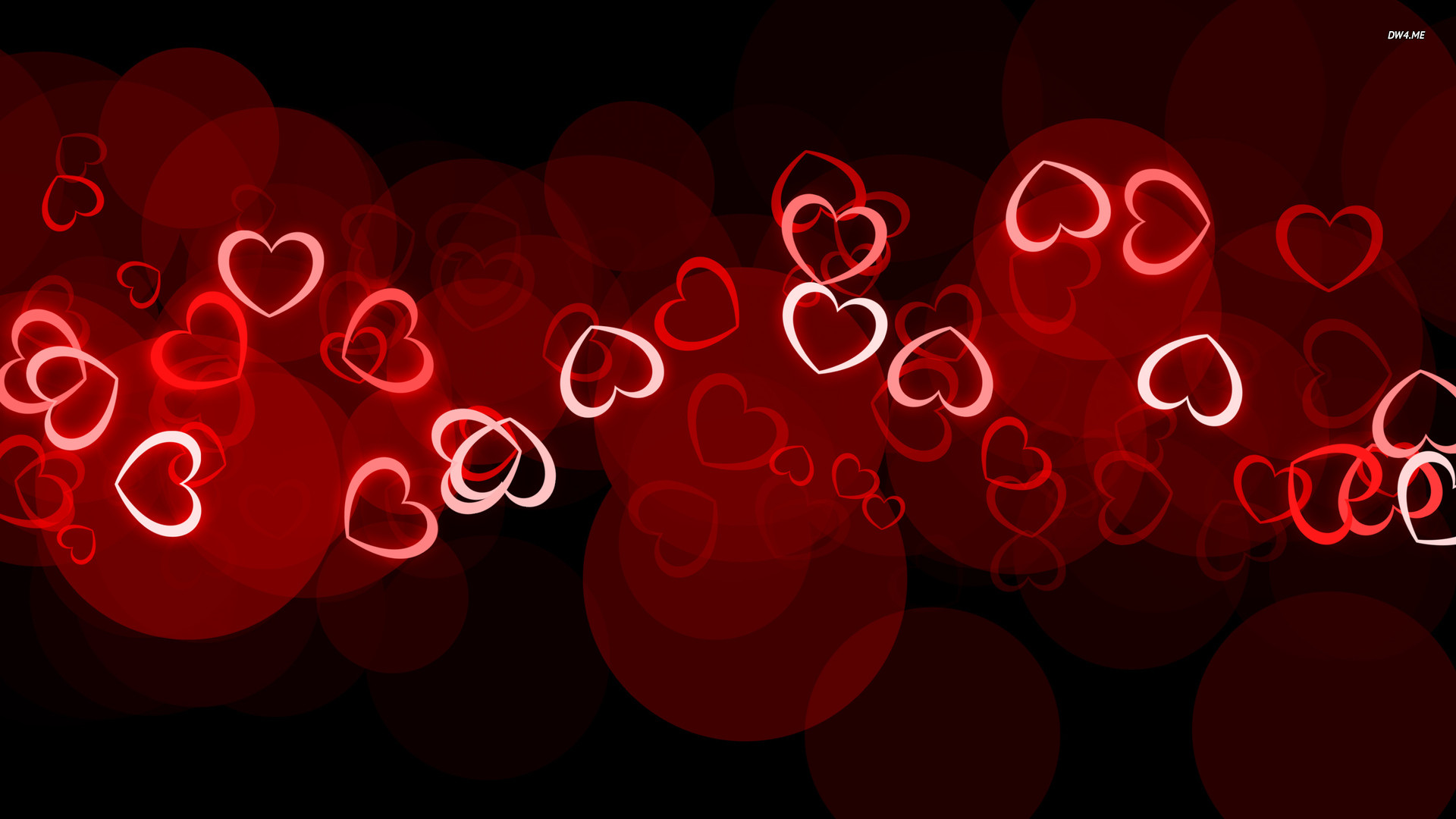 1920x1080 Glowing Hearts Happy Valentines Day HD Desktop Wallpaper 1920Ã1080
