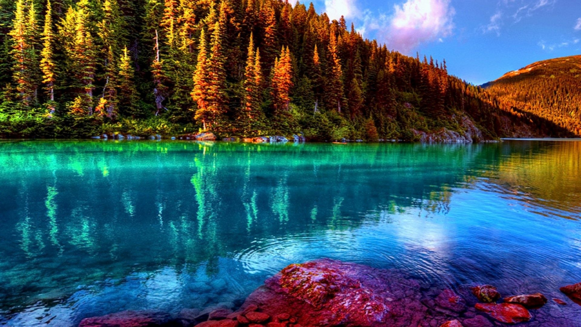1920x1080 Waterscapes Tag - Wonderland Lake Autumn Places Waterscapes Lakes  Attractions Dreams Photography Creative Pre Nature Trees