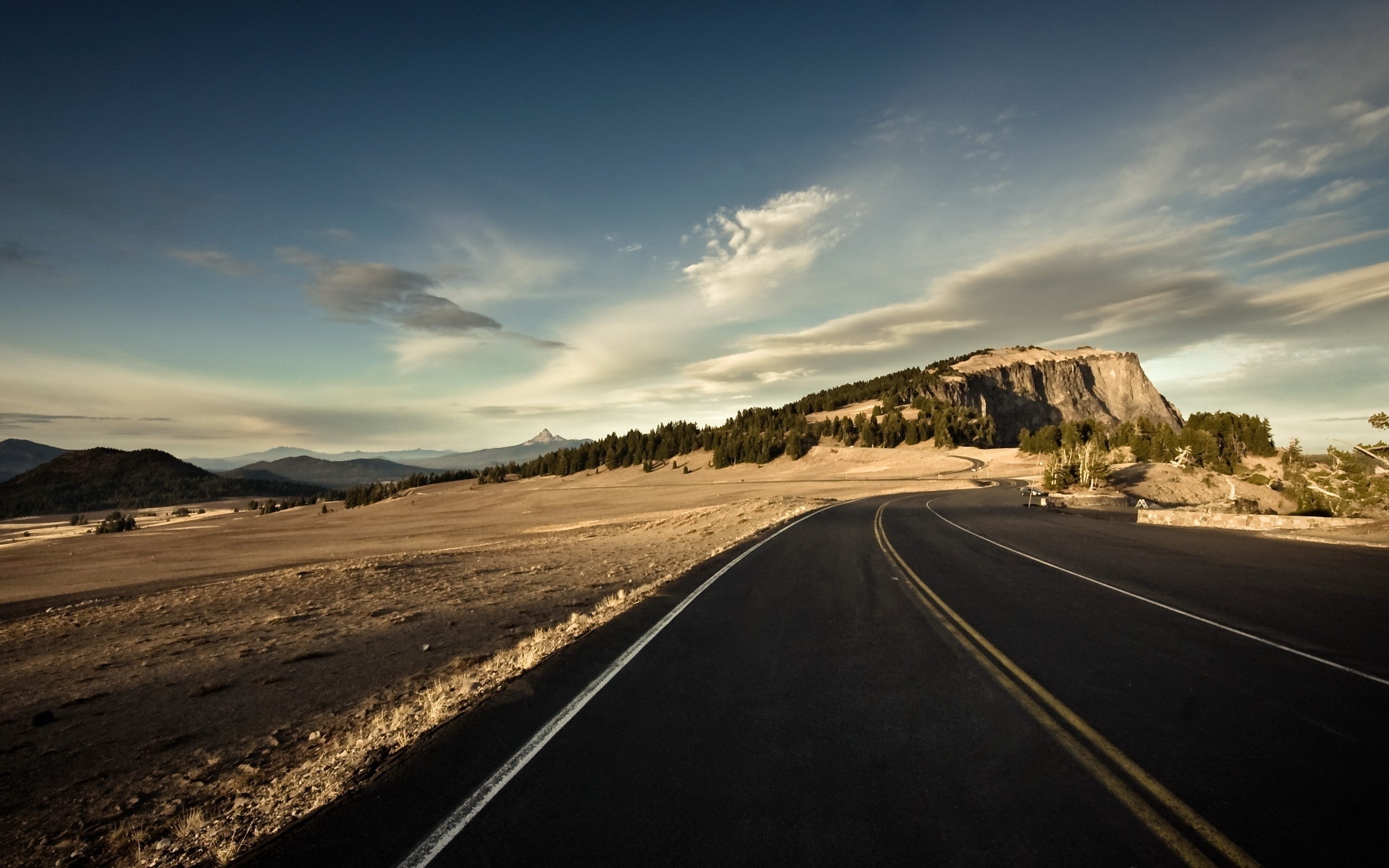 2560x1600 Previous: Cliff Nature Road & Desert ...