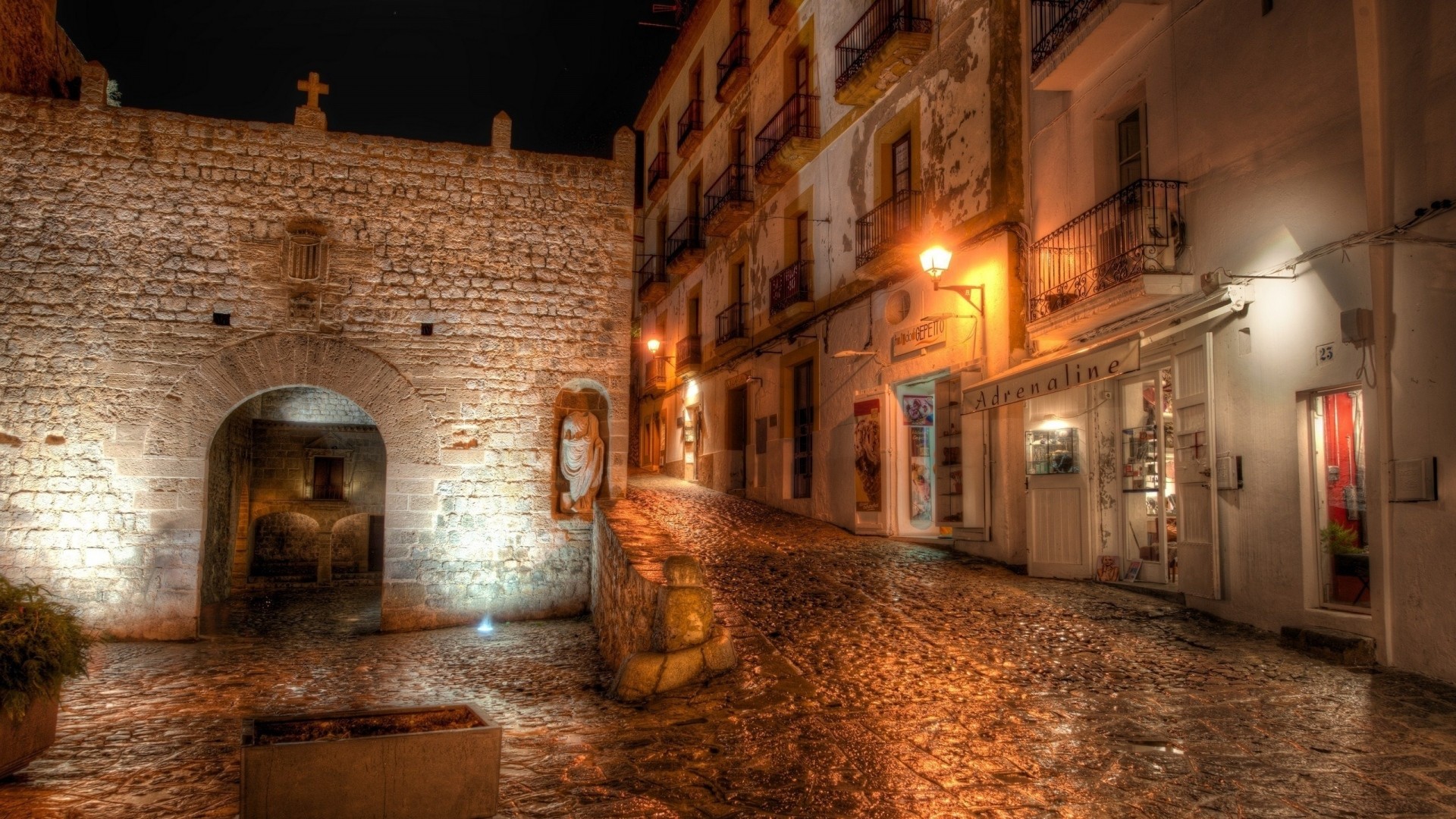 1920x1080 Preview wallpaper spain, ibiza, lights, night, hdr 