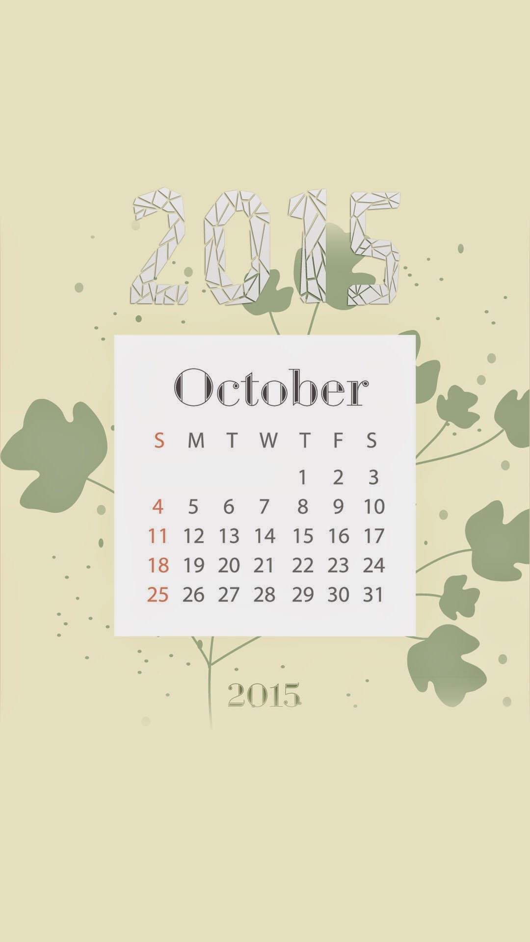 1080x1920 October Wallpaper of 2015 Calendar wallpapers collection for iPhones -  @mobile9