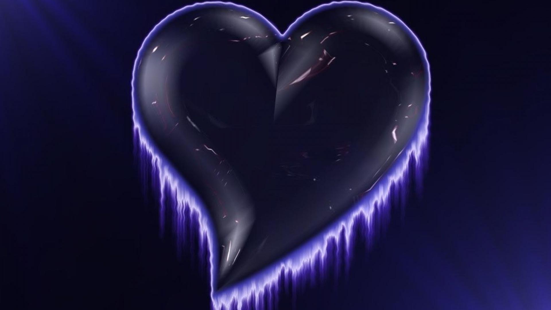 1920x1080 Burning Purple Heart love wallpaper