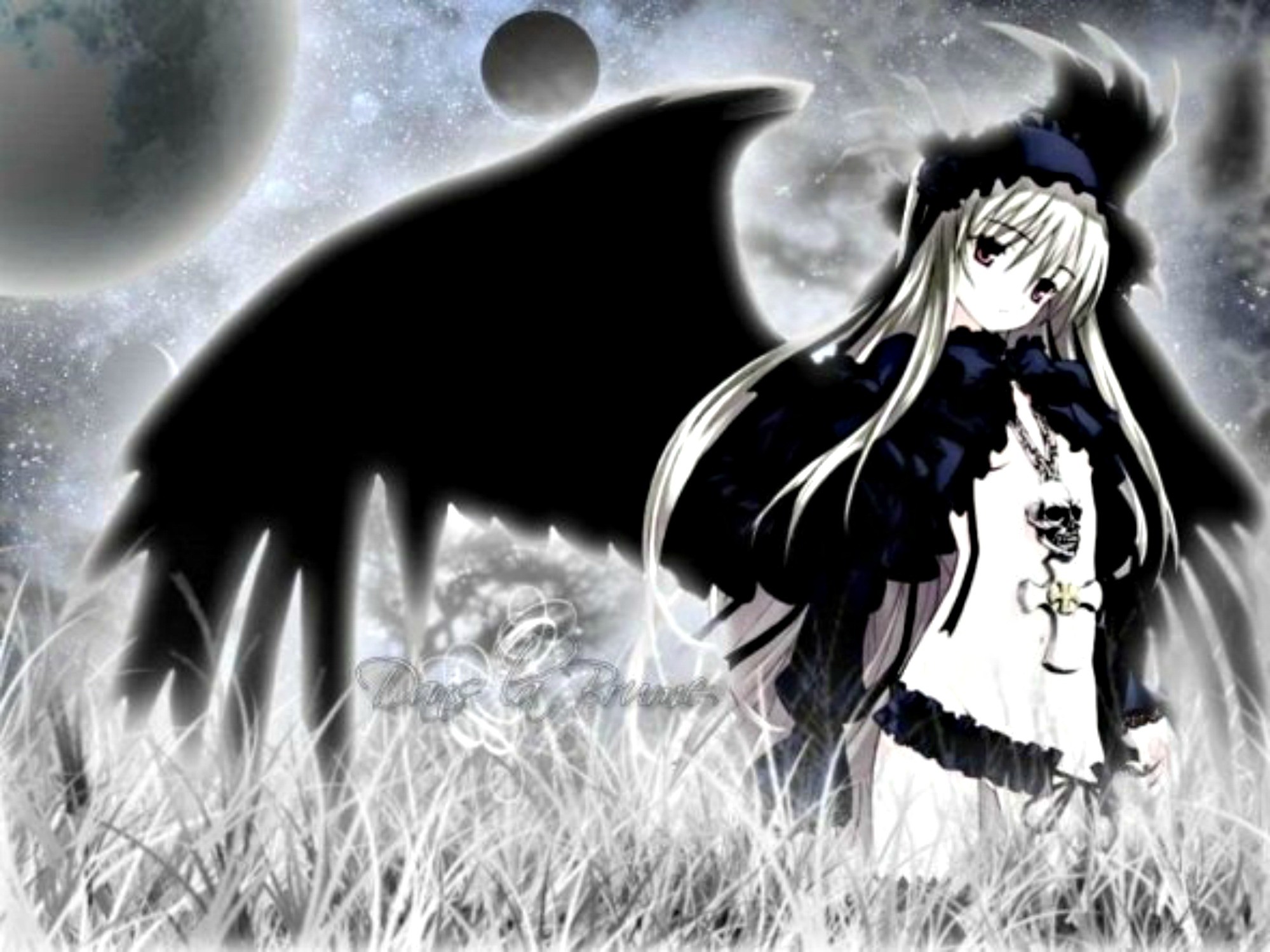 1999x1498 Download Dark Angel Anime Girl wallpaper