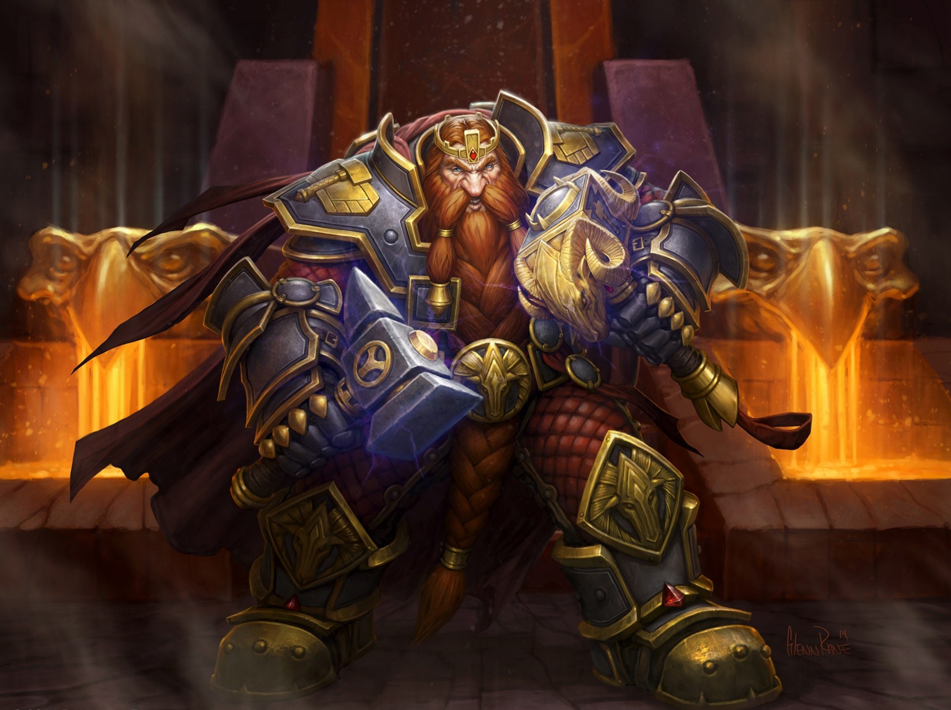 1920x1434 Video Game - World Of Warcraft Dwarf Warrior Armor Magni Bronzebeard  Wallpaper