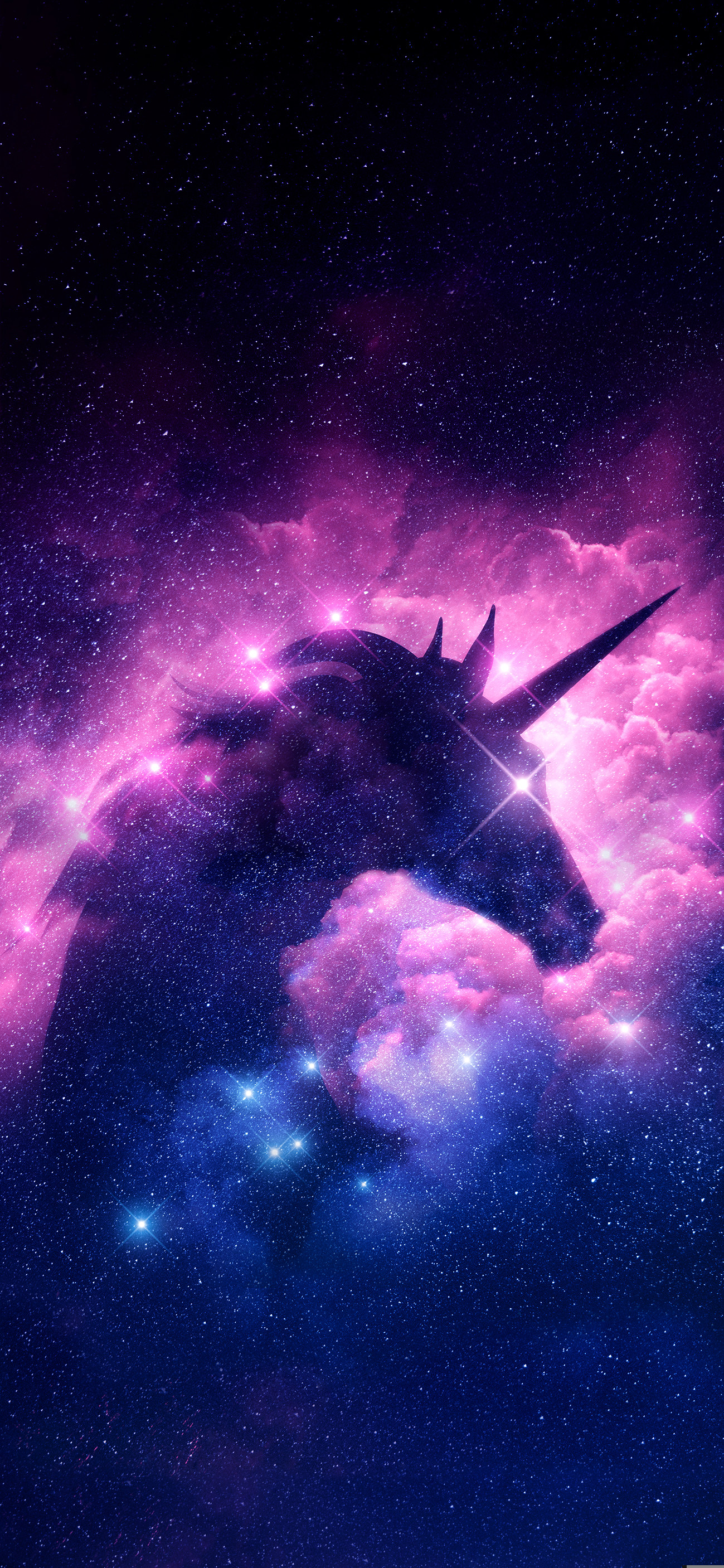 1299x2813 Unicorn galaxy iPhone wallpaper