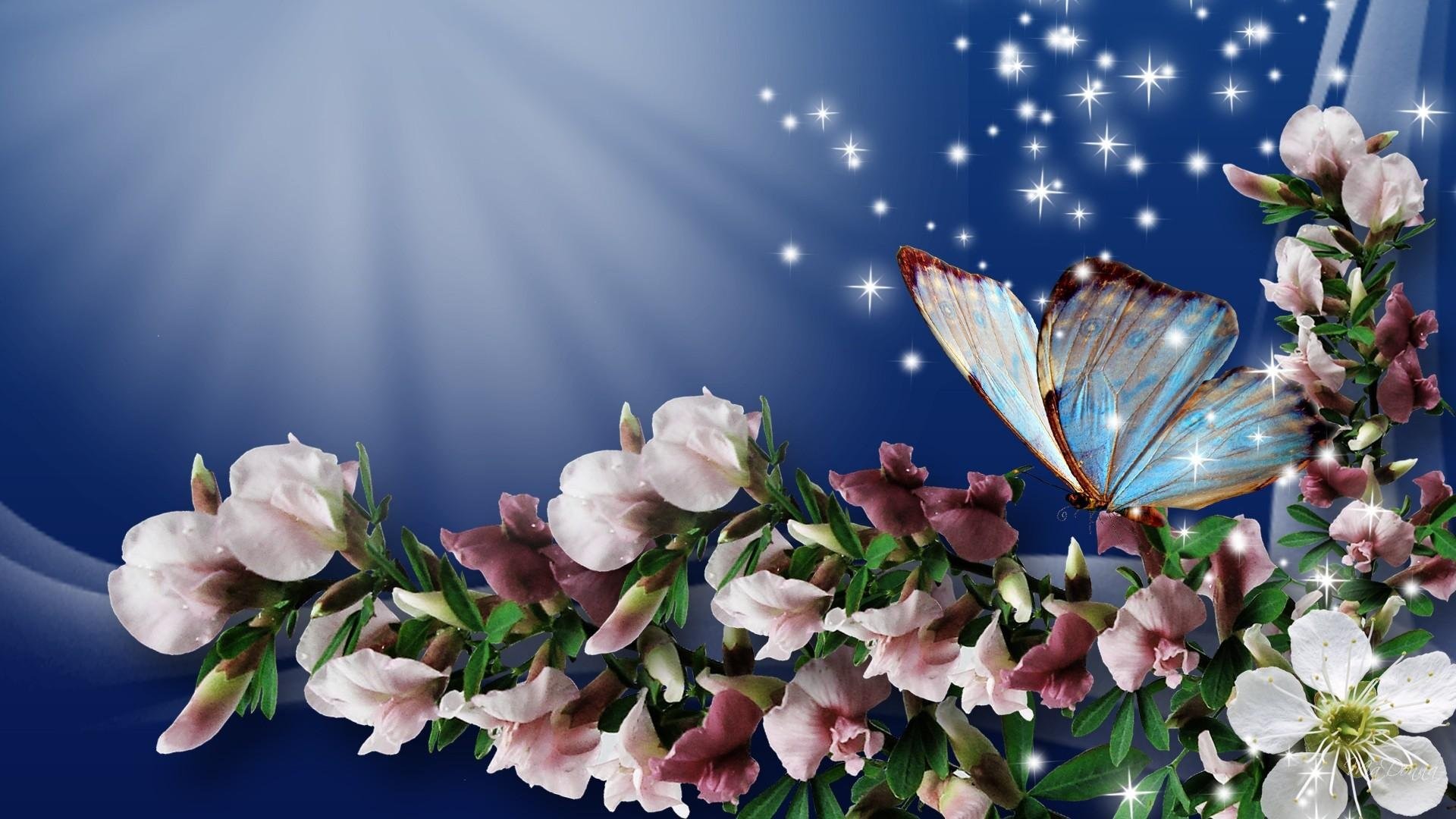 1920x1080 Flowers and Butterflies Spring Wallpapers - HD Wallpapers Pop