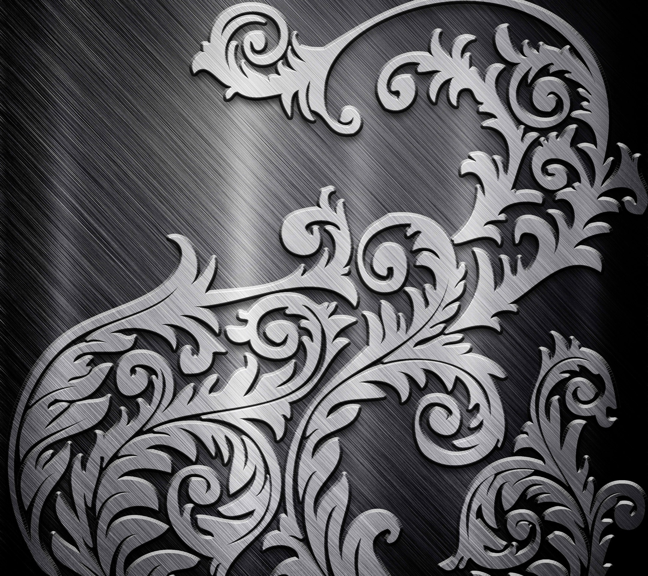 2160x1920 Swirly metallic pattern Mobile Wallpaper 5737