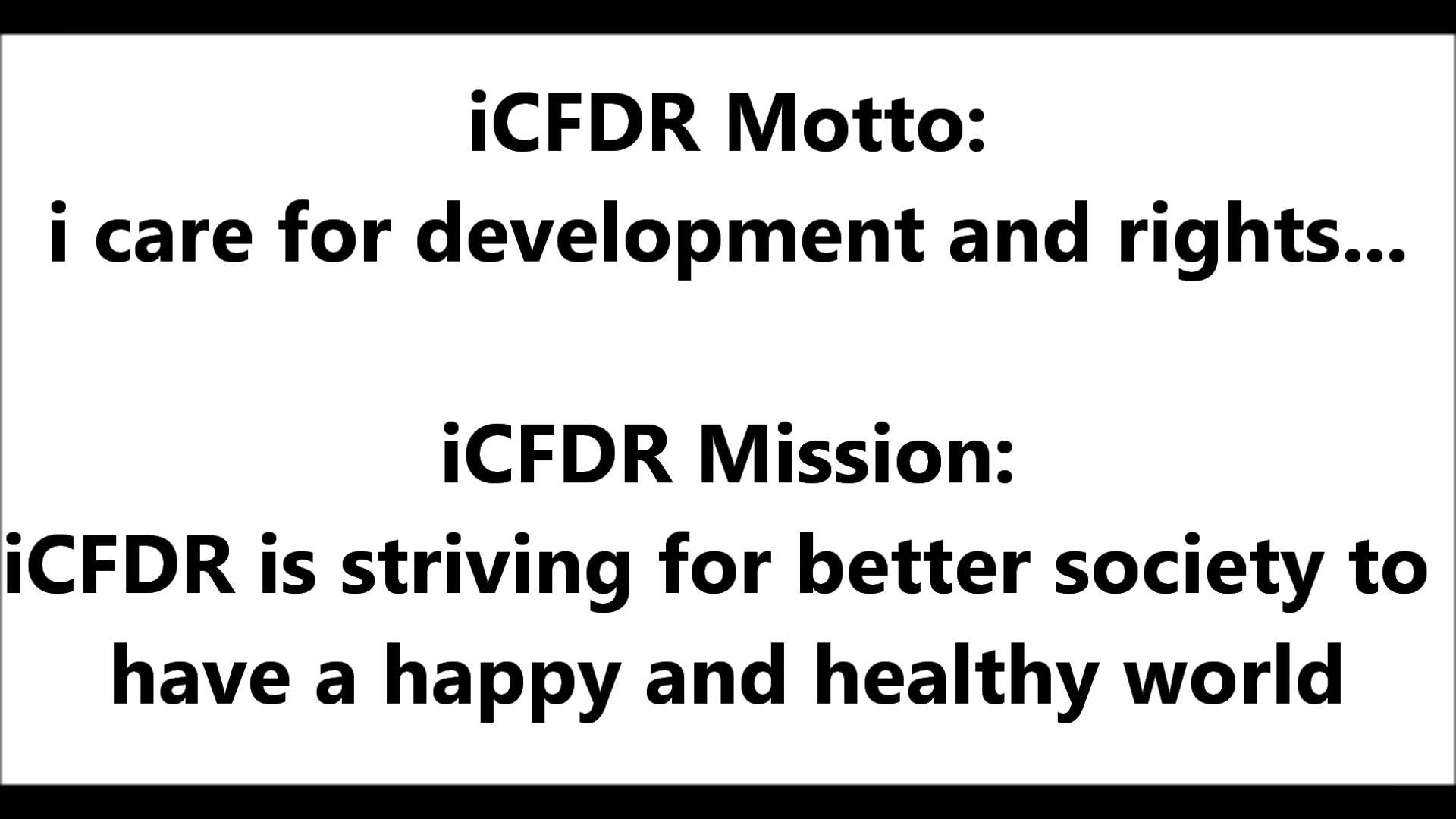 1920x1080 iCFDR: humanitarian organization (NGO): Motto, Core Values, Field of Social  Work
