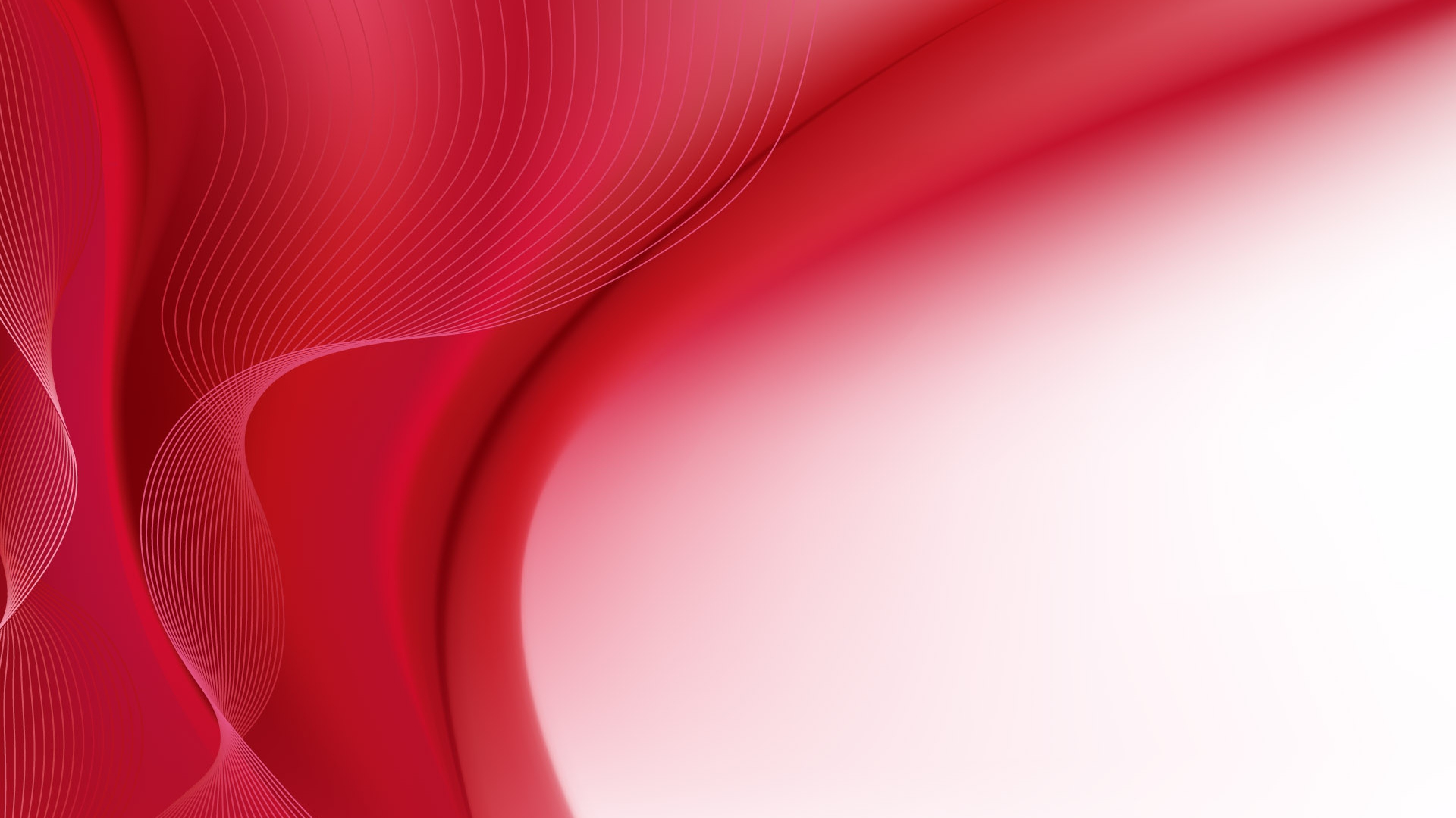 3840x2160  Wallpaper lines, red, background, wave