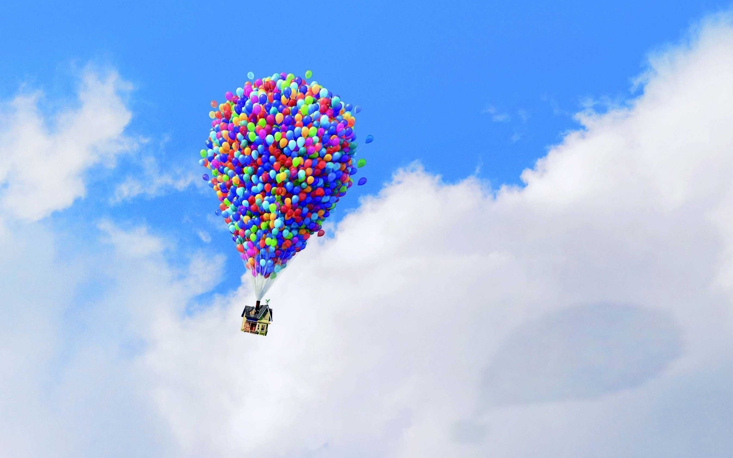 2560x1600 Up Wallpaper, Up, pixar, Pixar, animation, balloons, house, sky