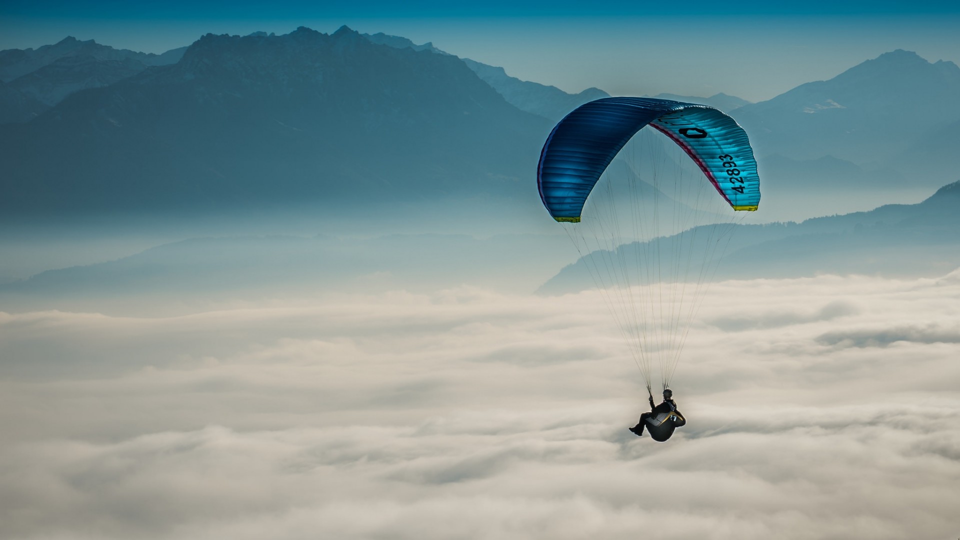 1920x1080 Paragliding Sky Slouds HD Wallpaper [] Need #iPhone #6S #Plus #