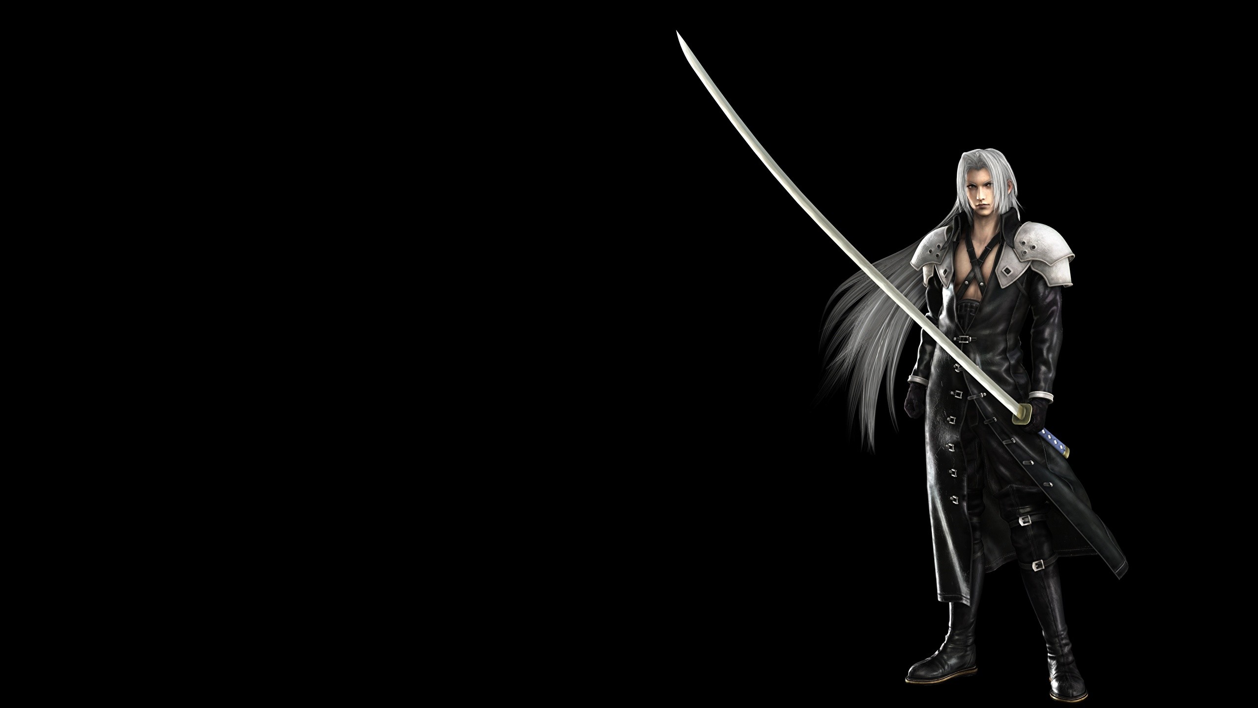 2560x1440 Images Final Fantasy Sabre Warriors Sephiroth 3D Graphics Games Black  background 