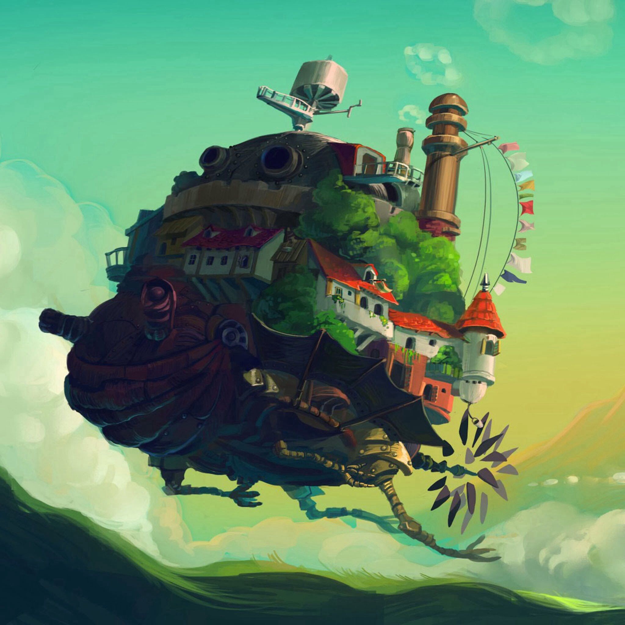 2048x2048 Howl's moving castle