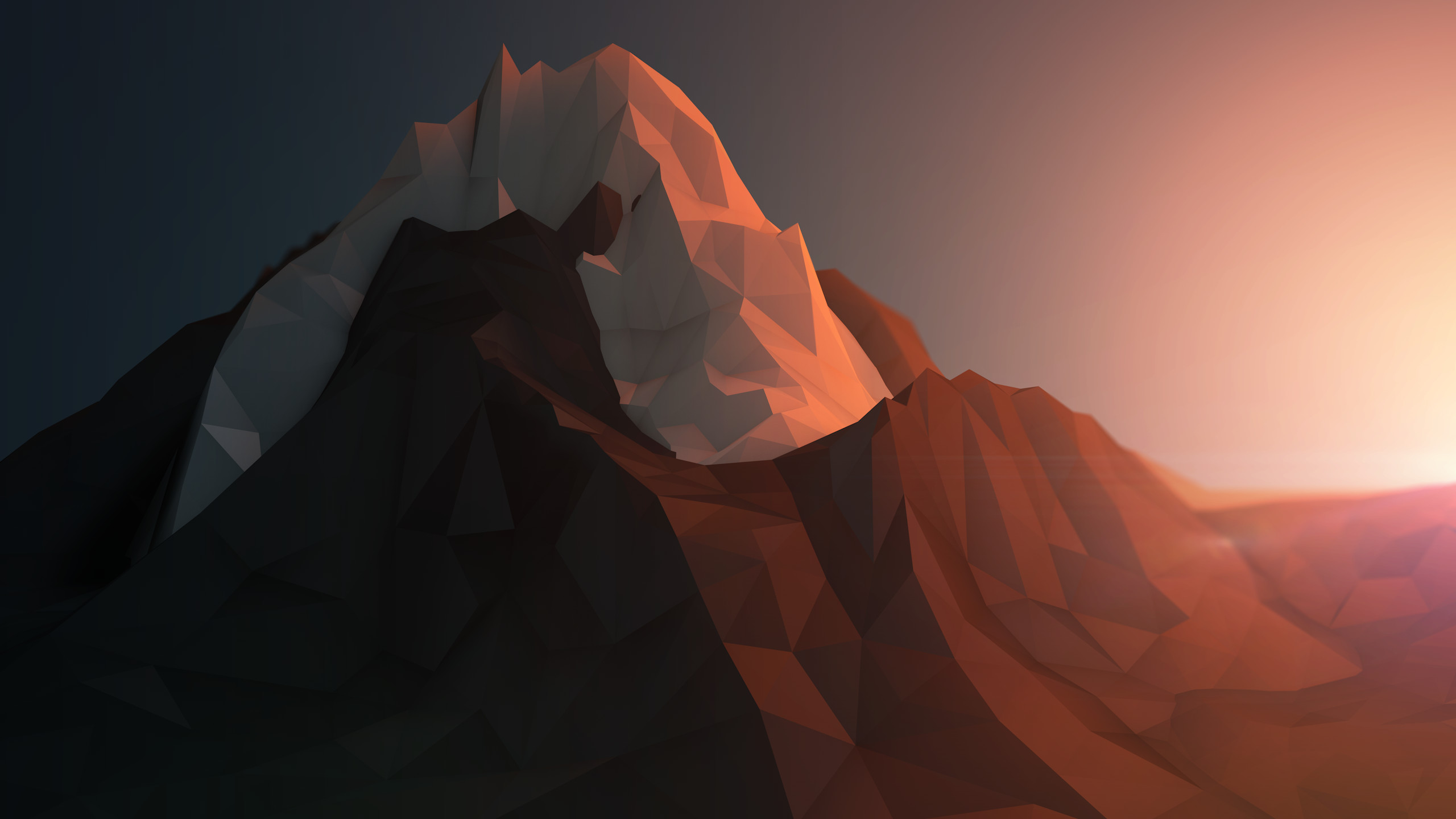 2560x1440 Low-poly mountains wallpaper, low polygons, geometric wallpaper, abstract,  geometry,