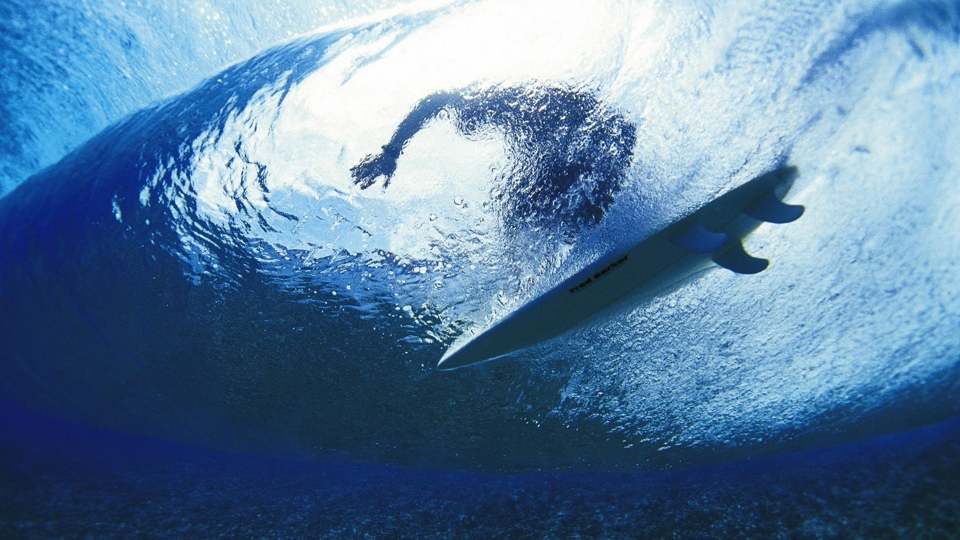 1920x1080 Preview wallpaper surfing, surfer, water, depth 