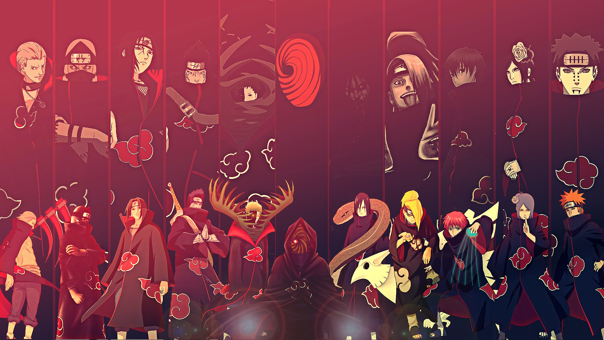 1922x1083 View, download, comment, and rate this  Akatsuki Members Wallpaper  - Wallpaper Abyss