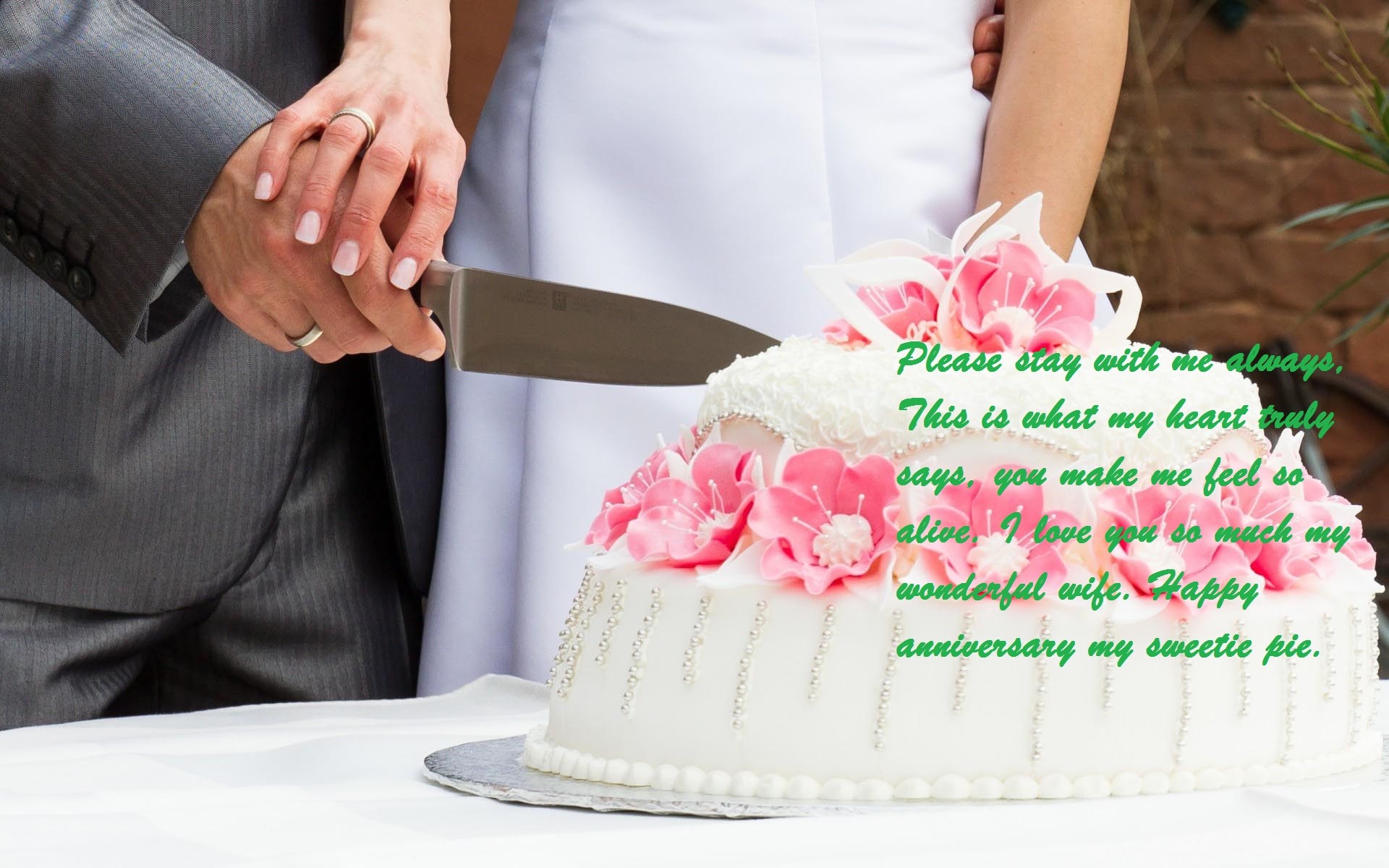 1920x1200 Happy Wedding Anniversary Cake Images Wishes For Wife