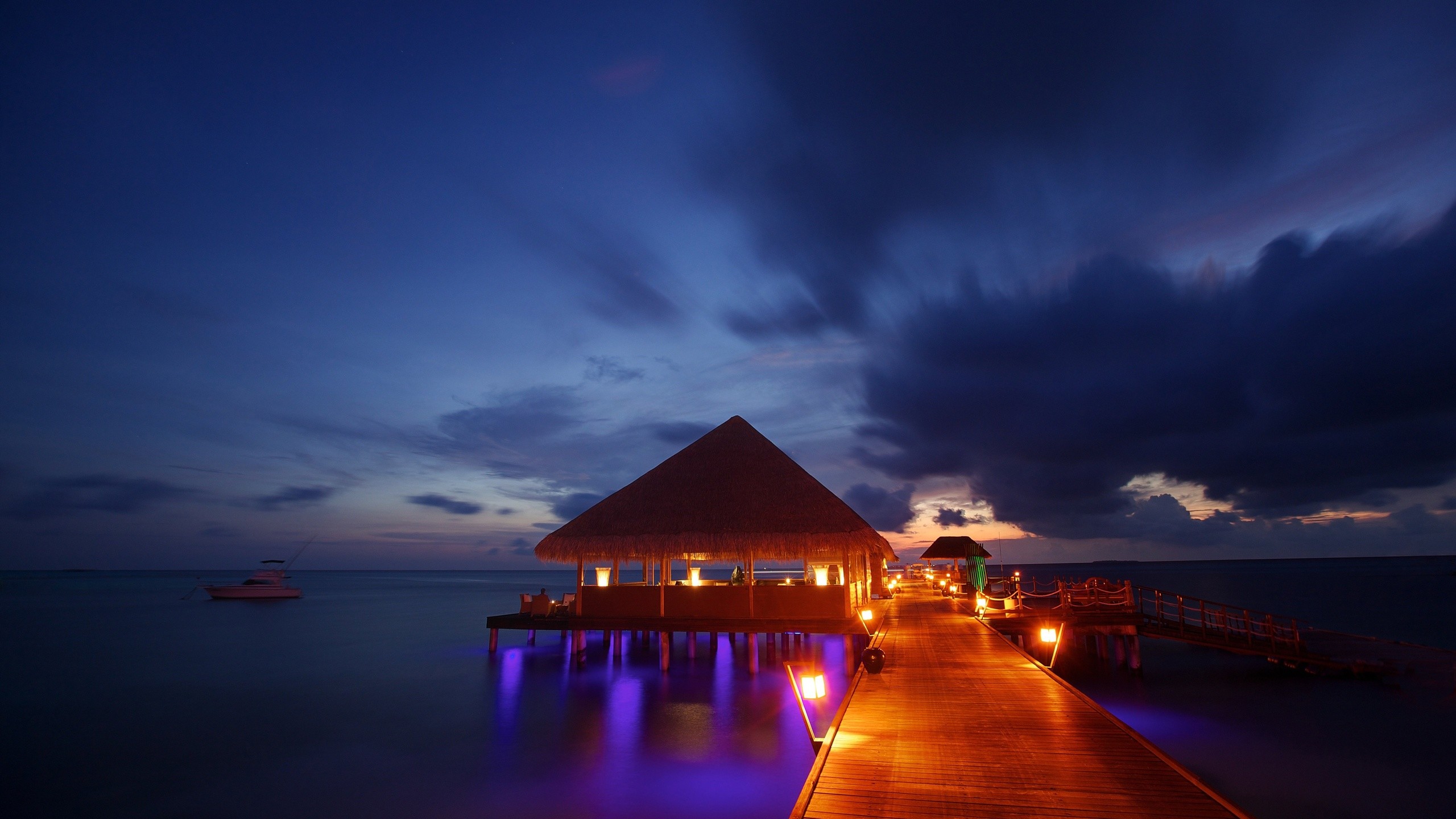 2560x1440 Beach House Maldives Wallpaper 18 - 2560 X 1440