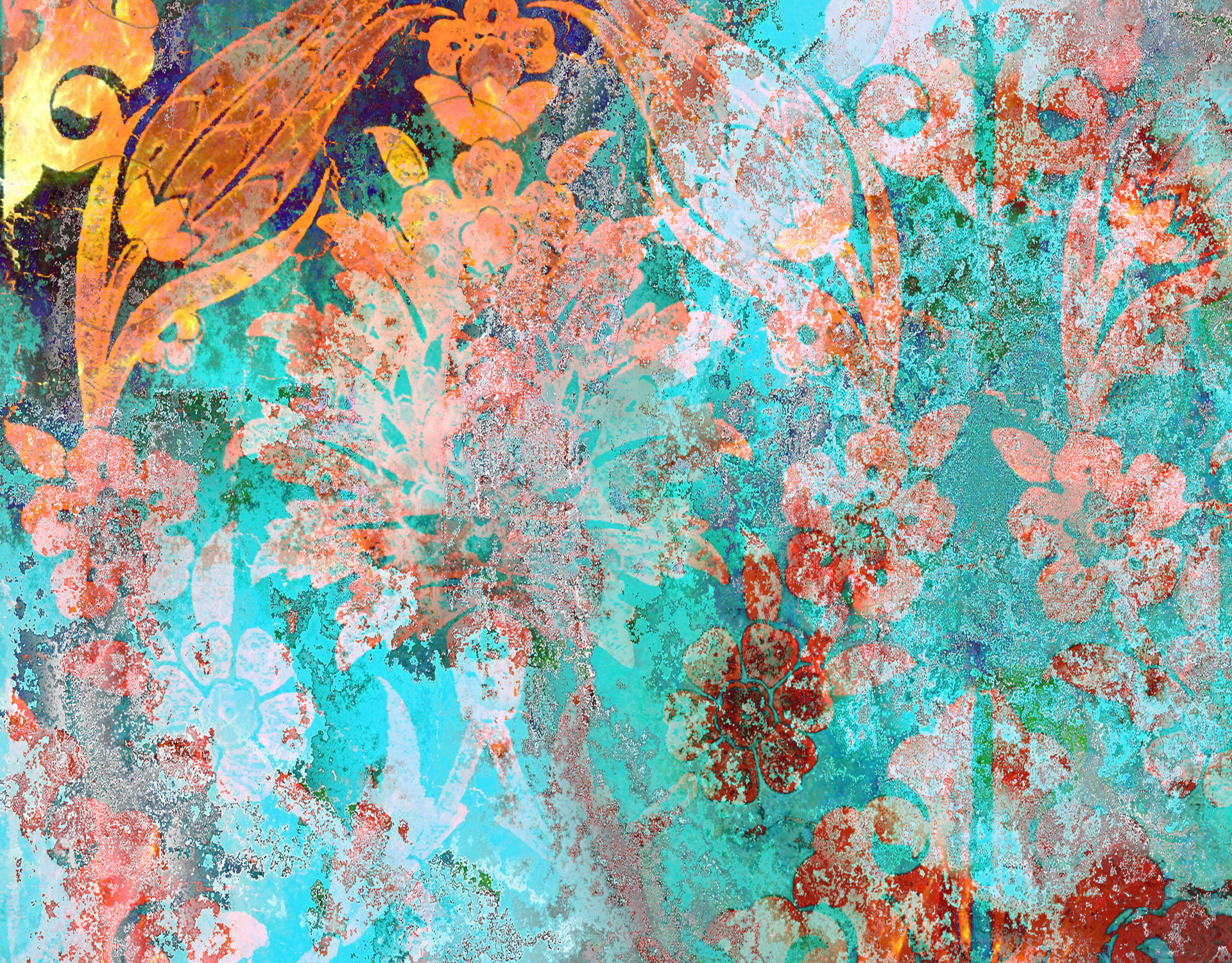 1920x1500 Textured Floral Background