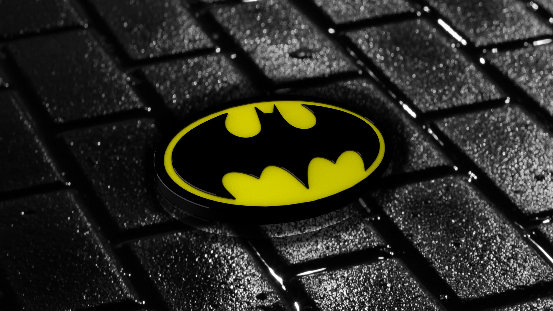 1920x1080 ... Batman 3D logo Wallpaper by RainbowZz-Design