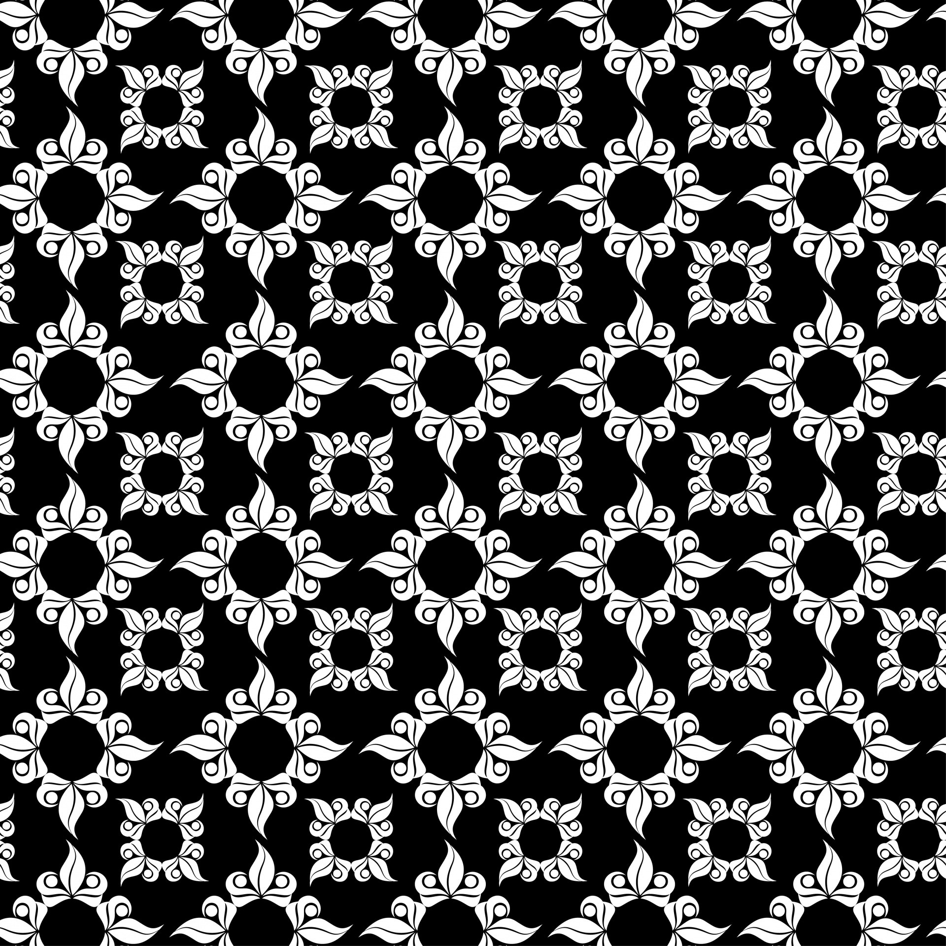 1920x1920 Ornamental Black, White Background