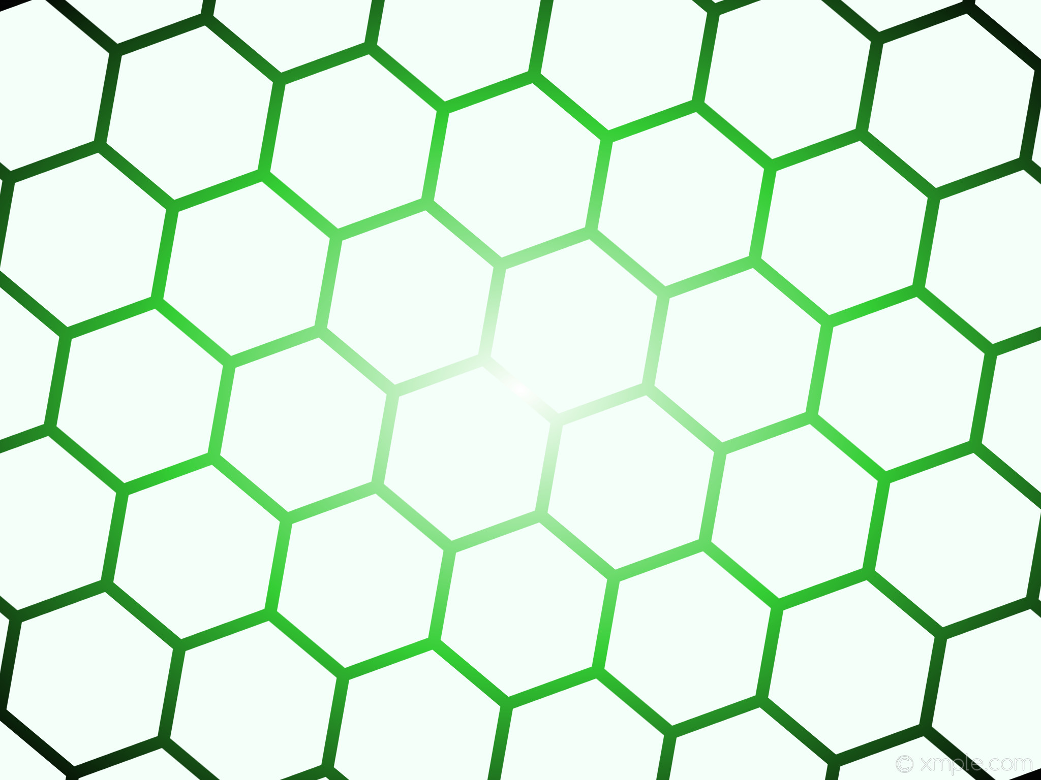 2048x1536 wallpaper glow gradient green black white hexagon mint cream lime green  #f5fffa #ffffff #